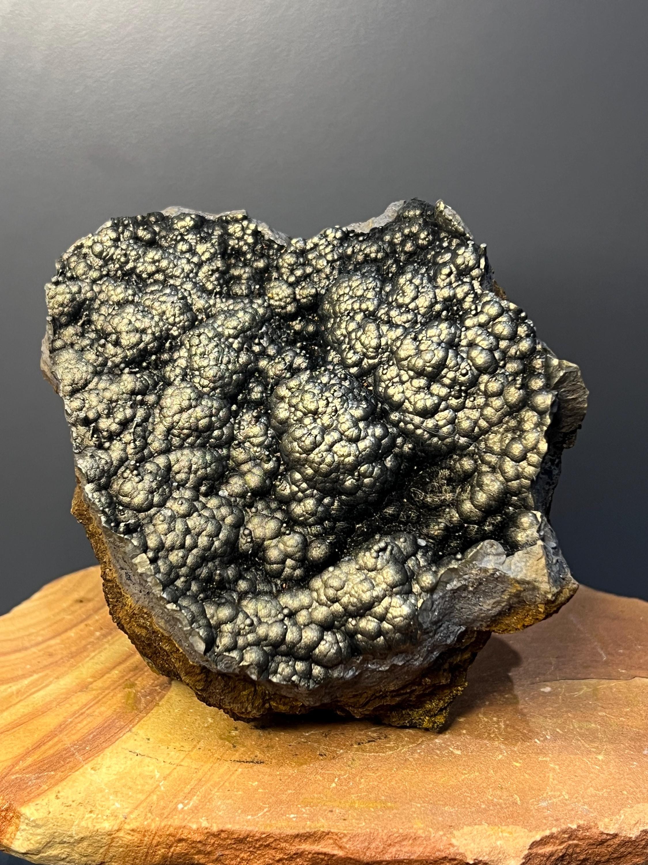 Museum Quality! Very Special Golden Color Botryoidal Goethite - Crystal Gemstone AE 