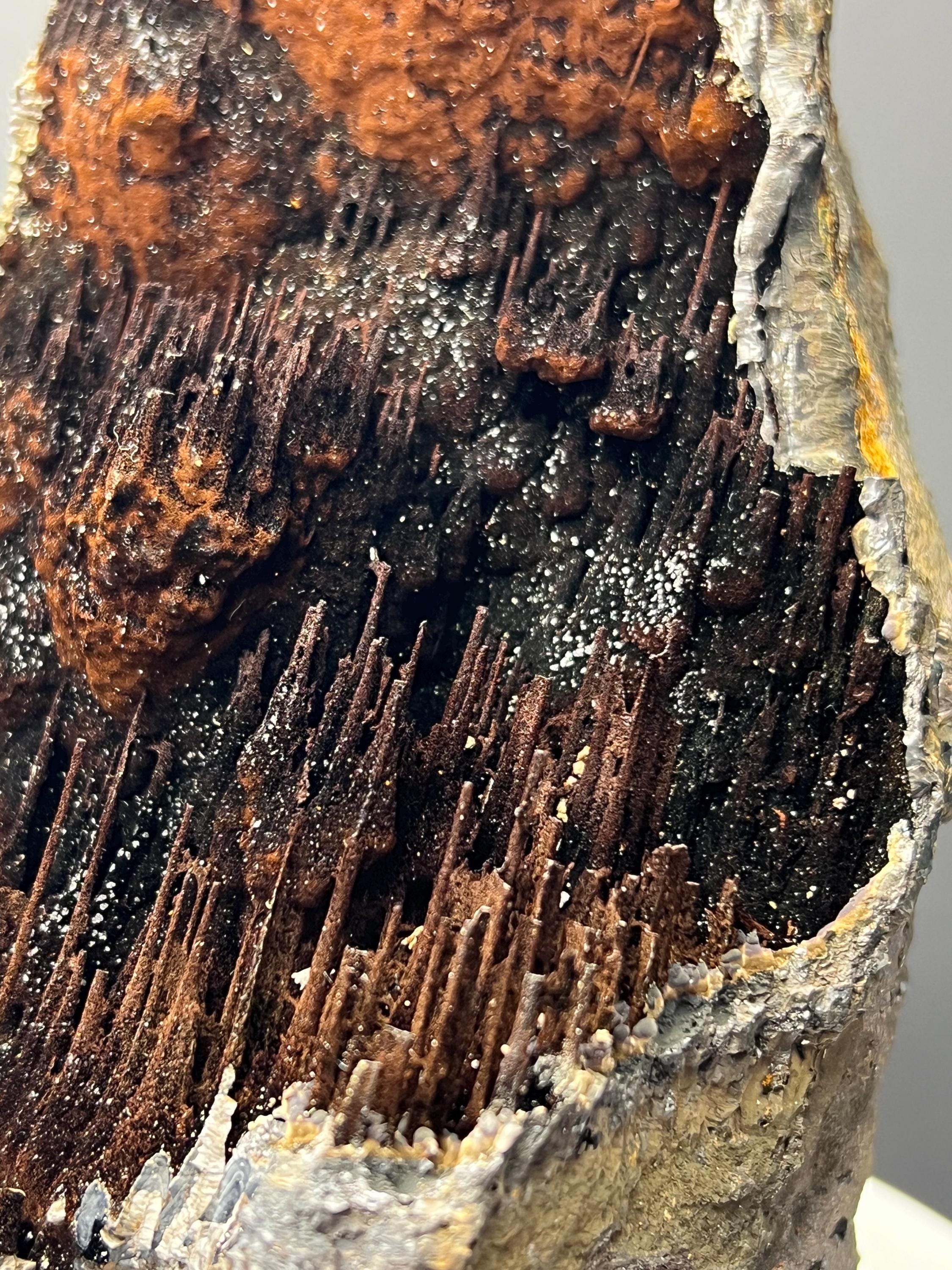 Museum Grade, Very Special Limonite And Specularite With Stalactite Goethite, For Special Collections - Crystal Gemstone AE 