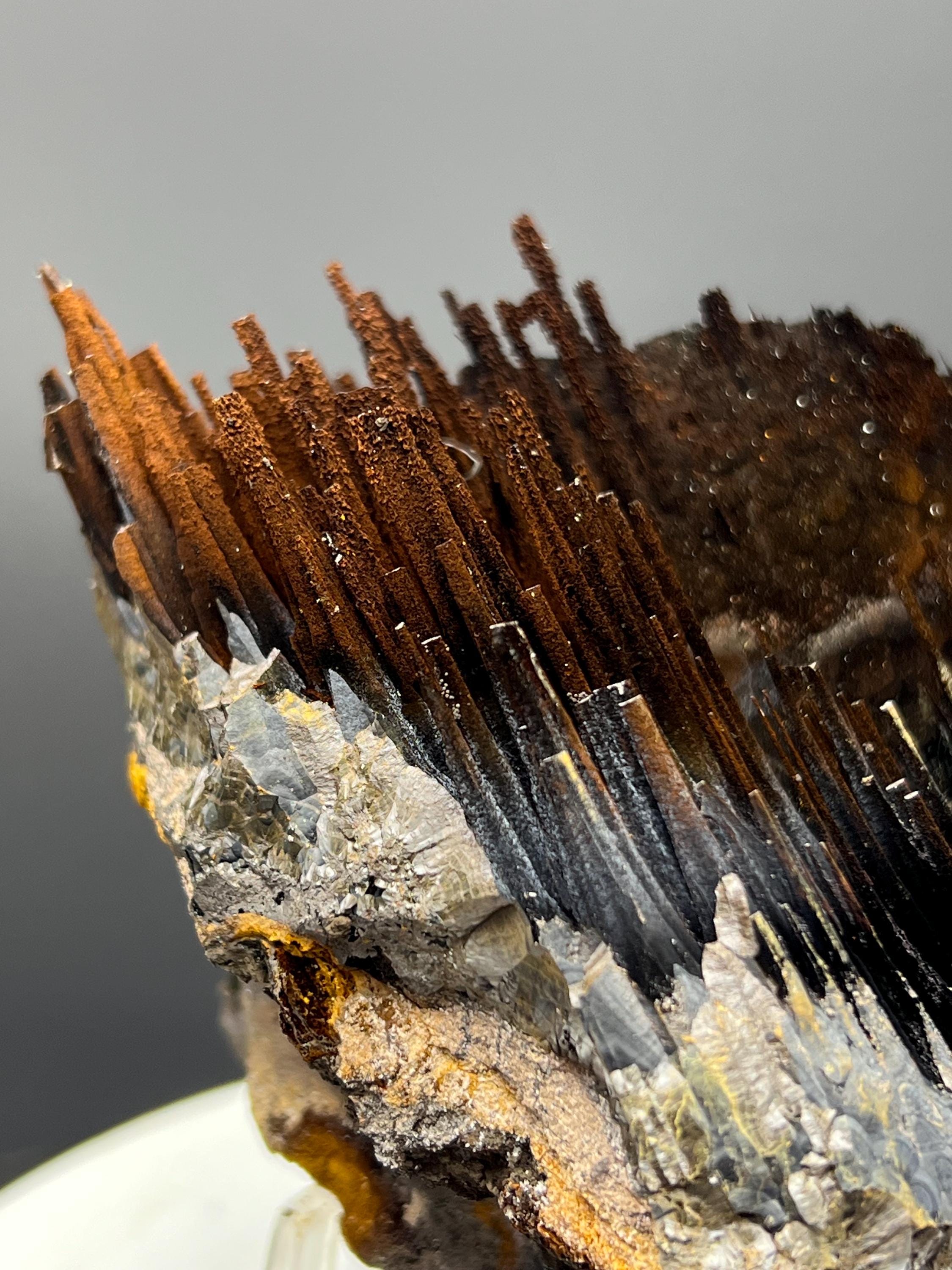 Museum Grade, Limonite And Specularite With Stalactite Goethite, For Special Collection - Crystal Gemstone AE 