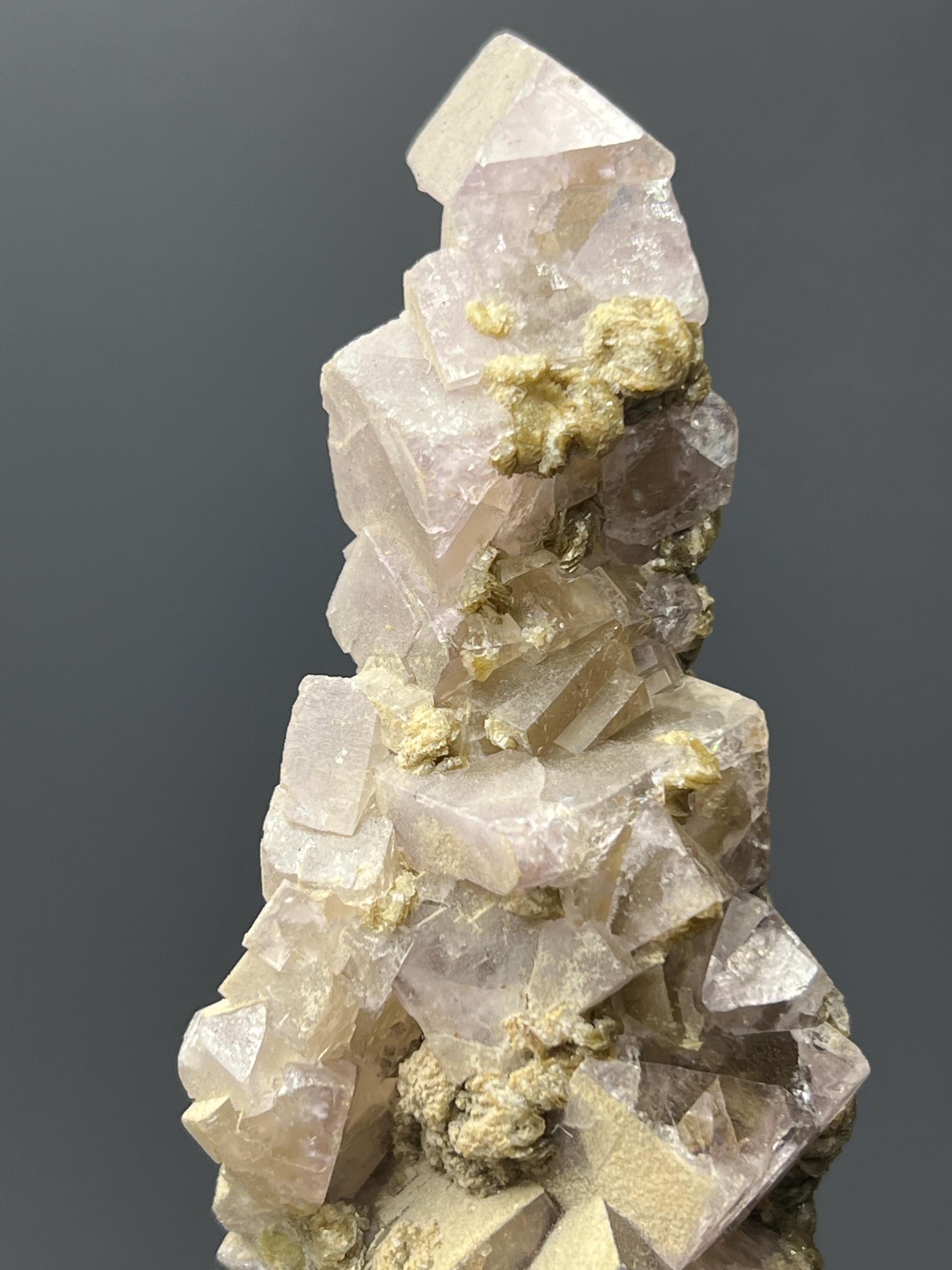 Fluorite On Albite Specimen - Crystal Gemstone AE 