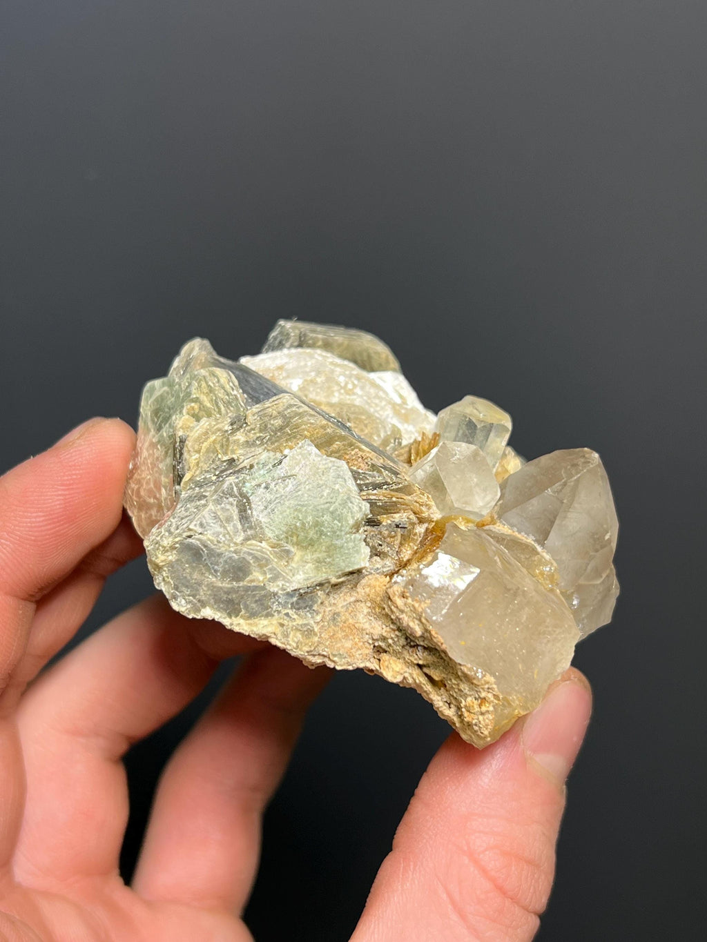 Aquamarine And Muscovite With Quartz - Pakistan - Crystal Gemstone AE 