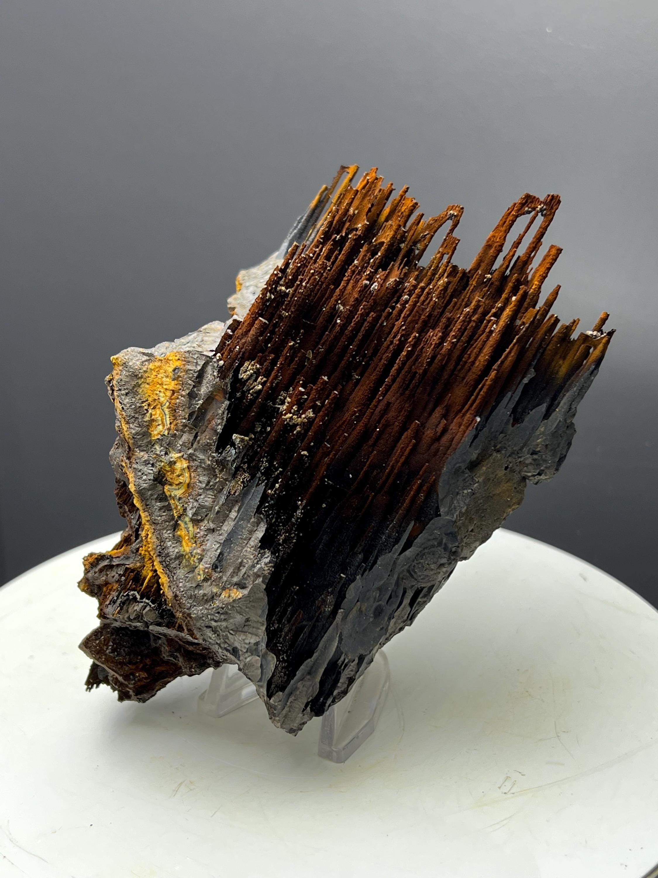 Limonite And Specularite With Velvet Function Stalactite Goethite Specimen - Crystal Gemstone AE 