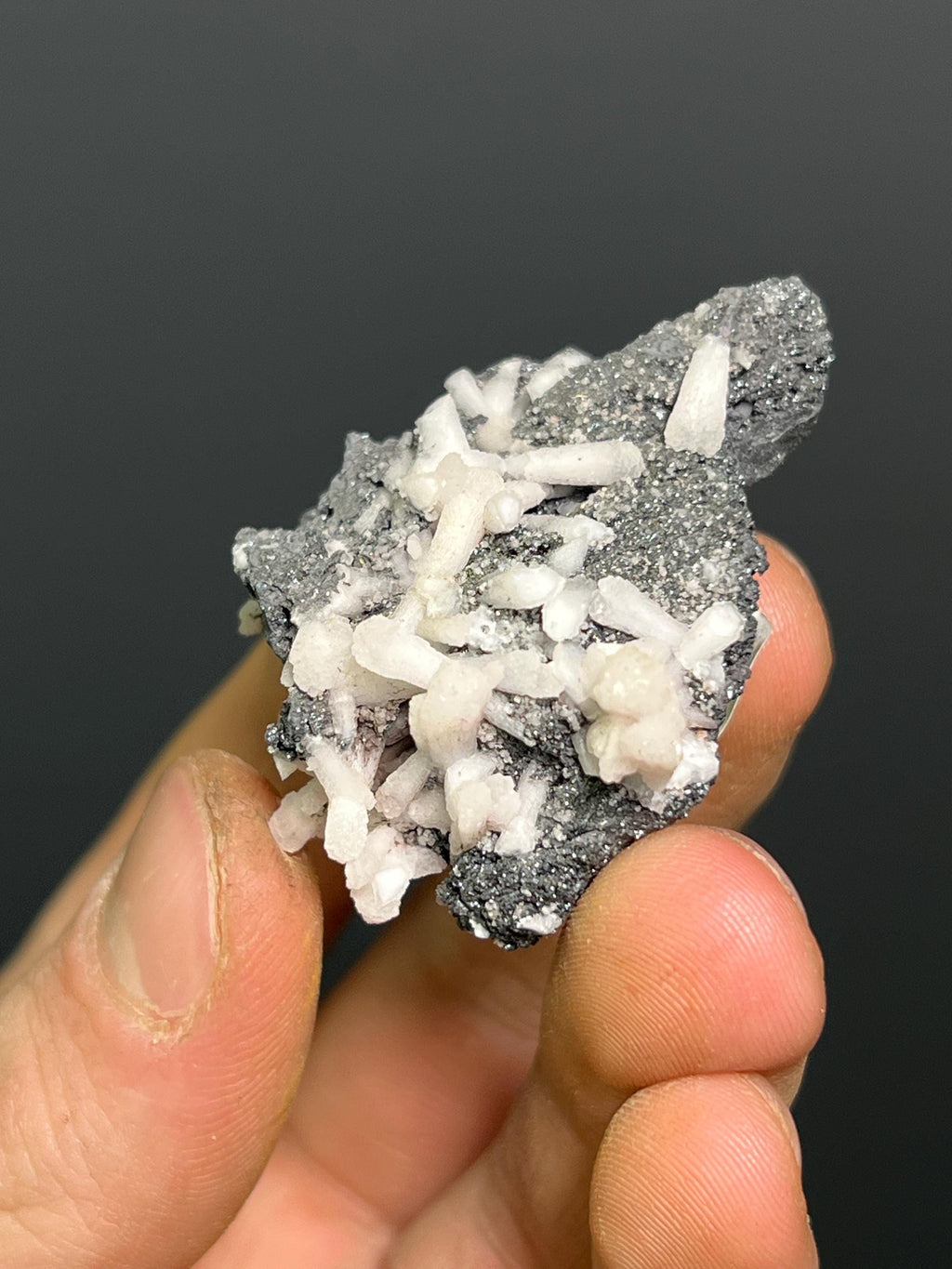 Kutnohorite On Hematite, 50gram - Crystal Gemstone AE 