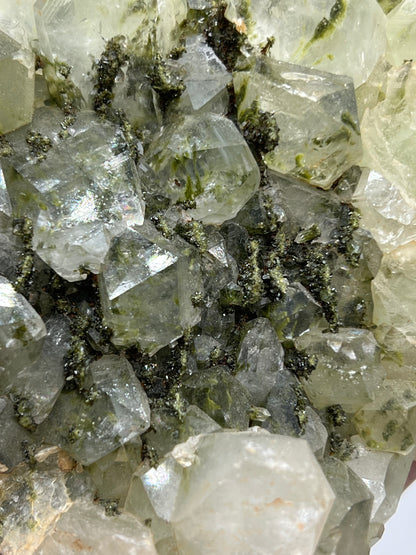 2 Sided Epidote With Lodolite Quartz