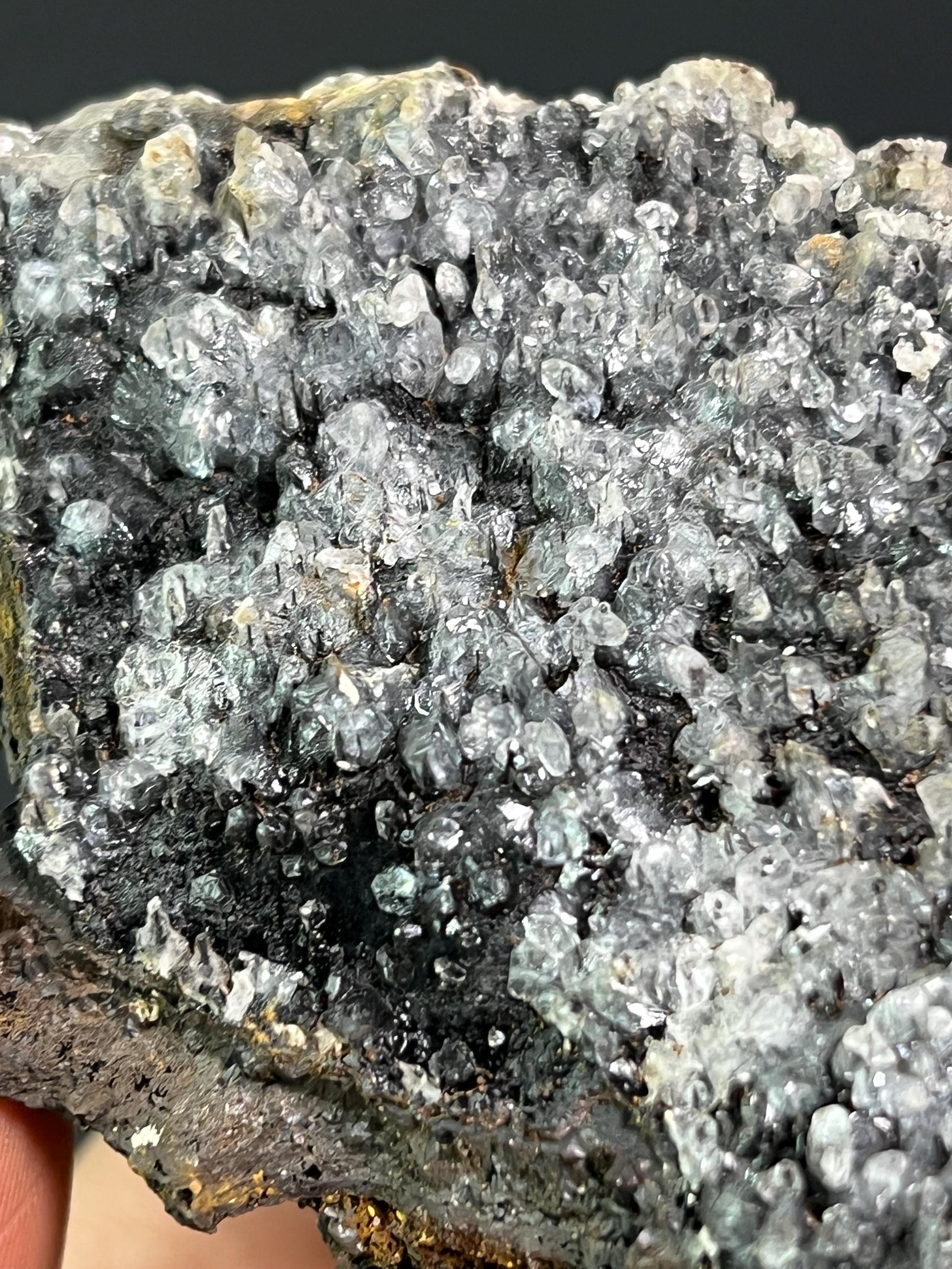 Crystal Calcite On Small Stalactites Goethite - Crystal Gemstone AE 
