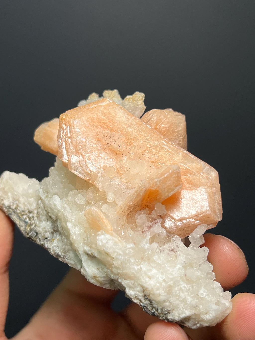 Stilbite With Chalcedony Specimen - Crystal Gemstone AE 