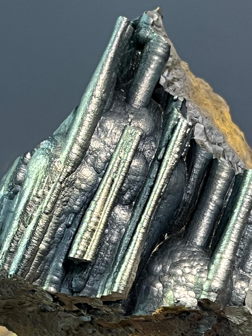 "Museum Grade" Golden Color Stalactite Goethite Specimen - Crystal Gemstone AE 