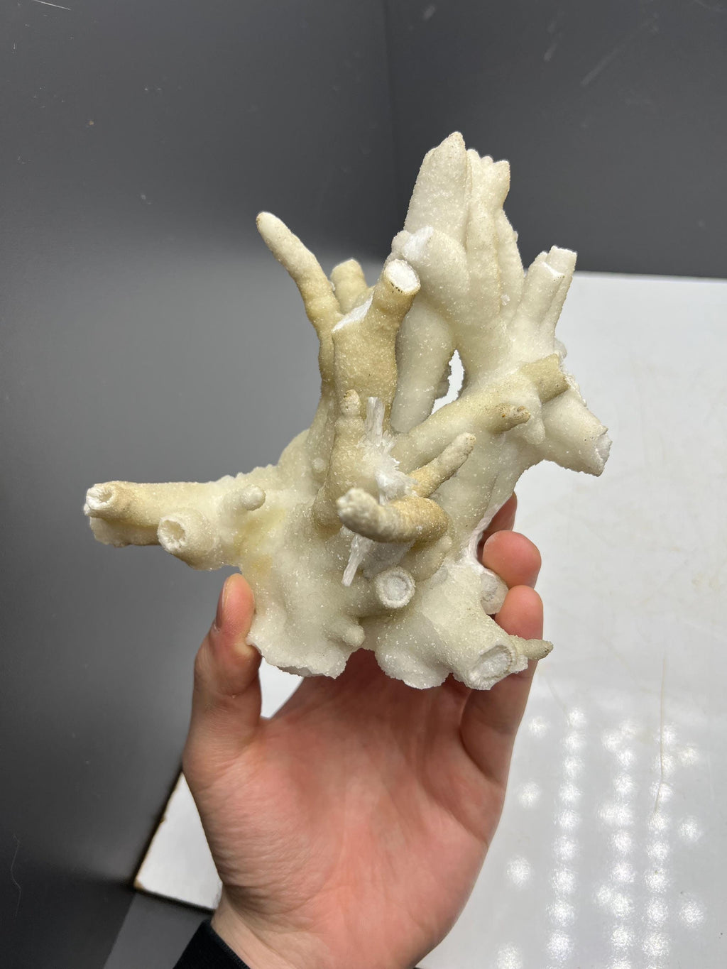 Very Special And Showy Stalactite Aragonite Mineral, From Turkey - Crystal Gemstone AE 