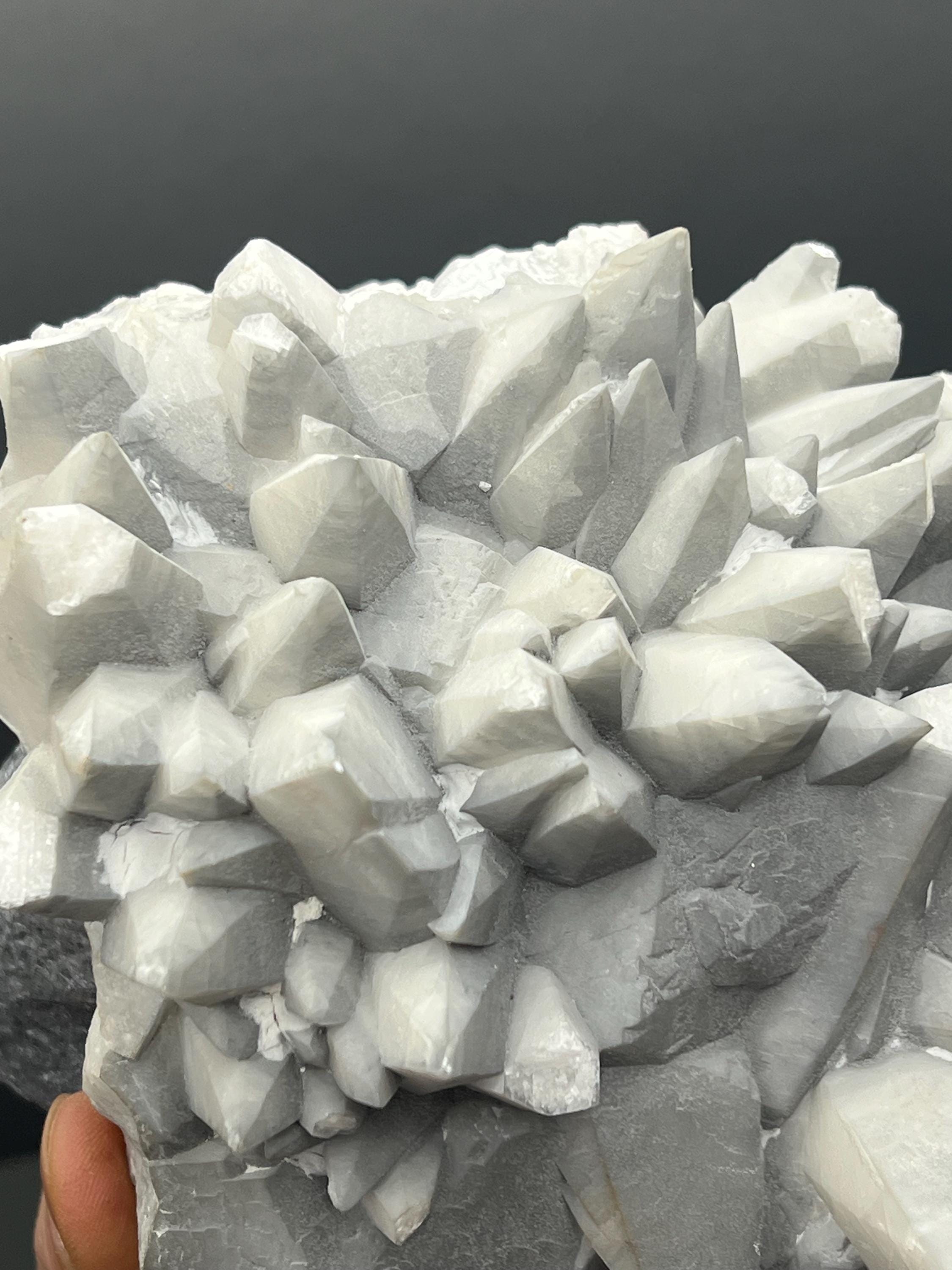 Extra Large Gray Crystal Calcite Specimen - Crystal Gemstone AE 