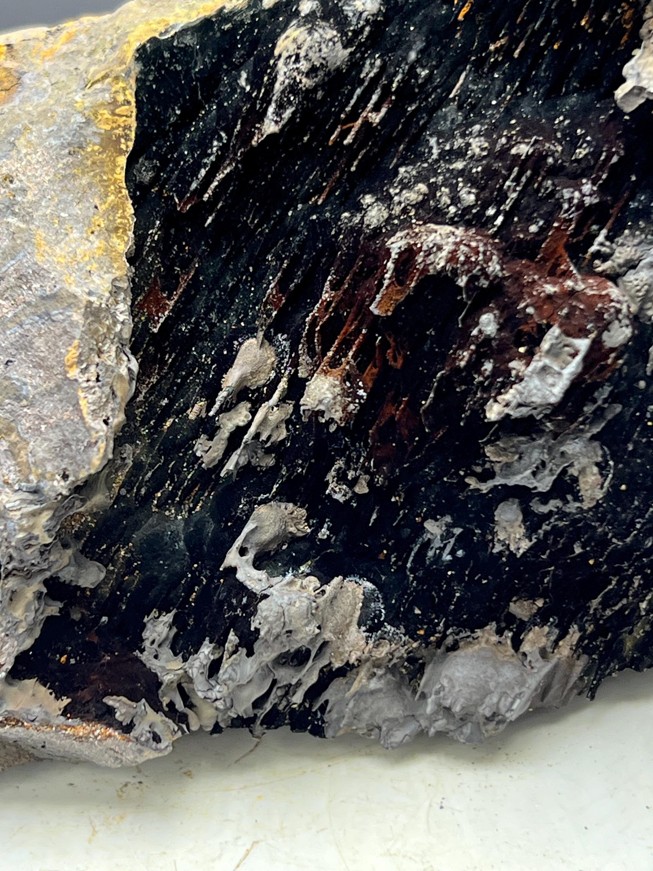 Very Special, Showy Specularite And Limonite With Stalactite Goethite Specimen - Crystal Gemstone AE 