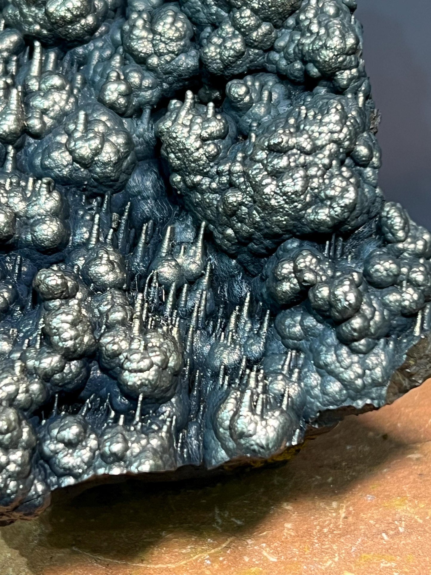 Museum Grade Golden Color Stalactite And Botryoidal Formation Goethite, For Special Collection Piece - Crystal Gemstone AE 