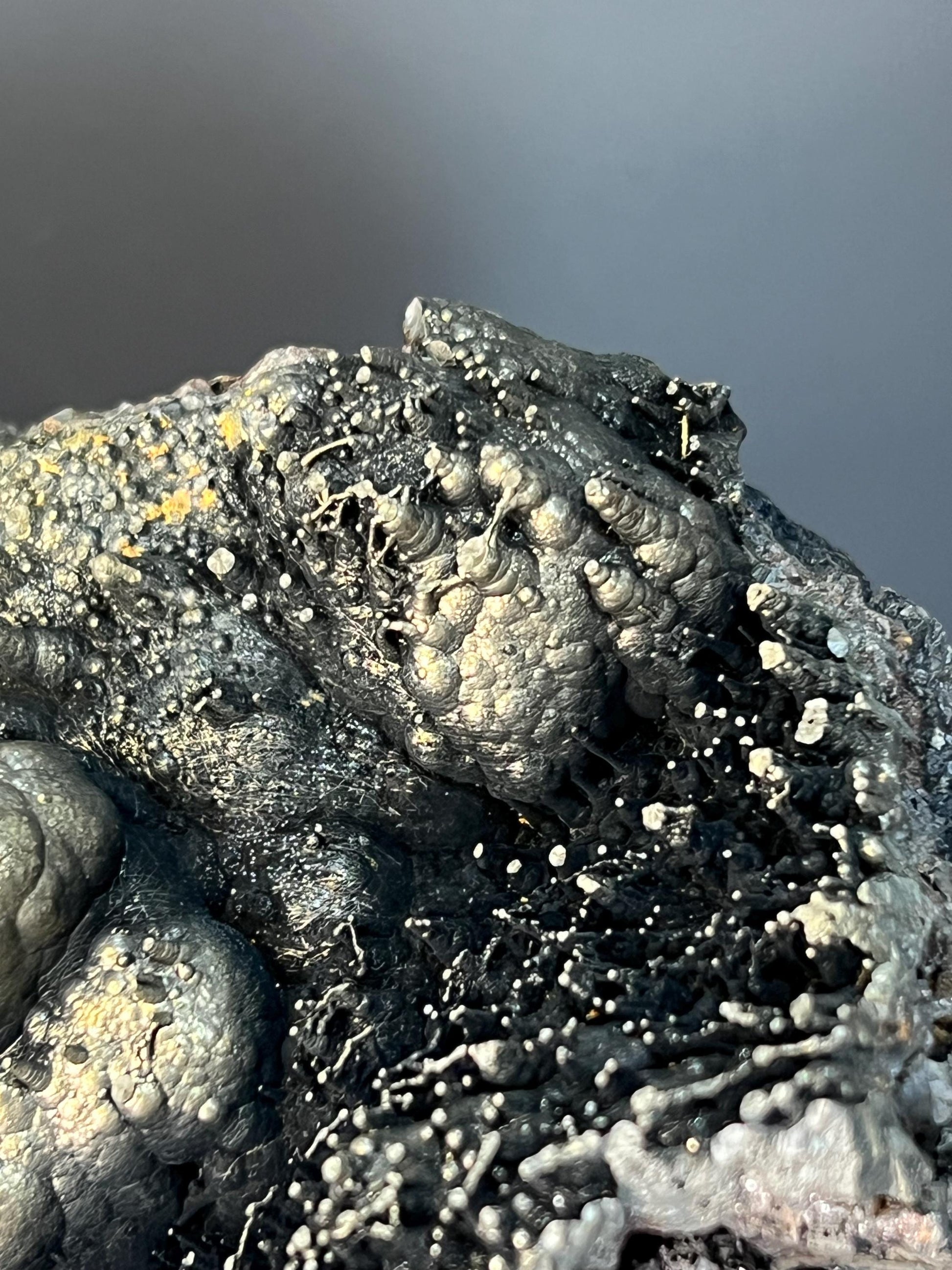 Museum Grade, Very Special Golden Color Stalactite And Botryoidal Formation Goethite Specimen - Crystal Gemstone AE 