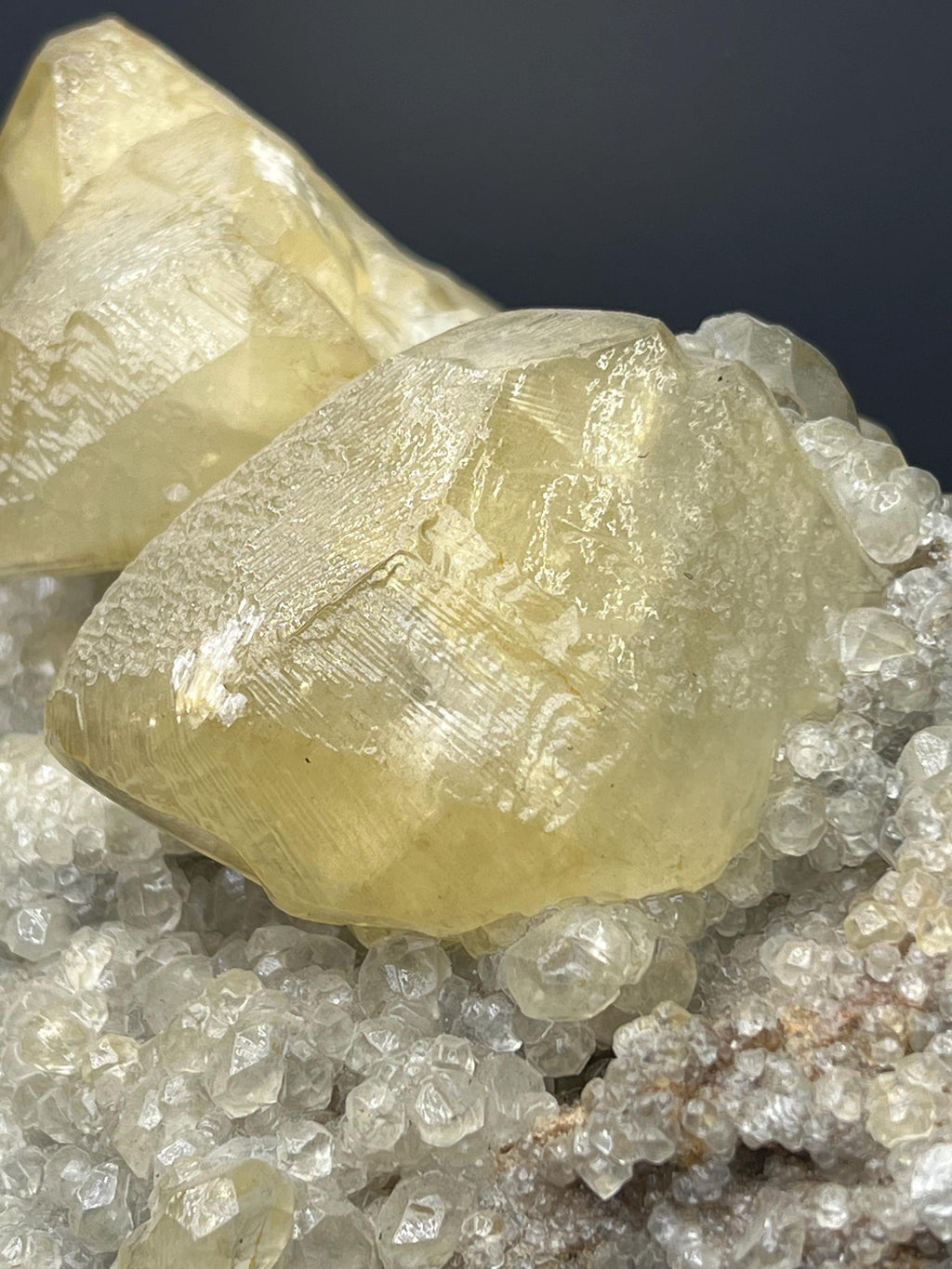 Very Showy, Crystal Calcite With Golden Yellow Calcite Balls - Crystal Gemstone AE 