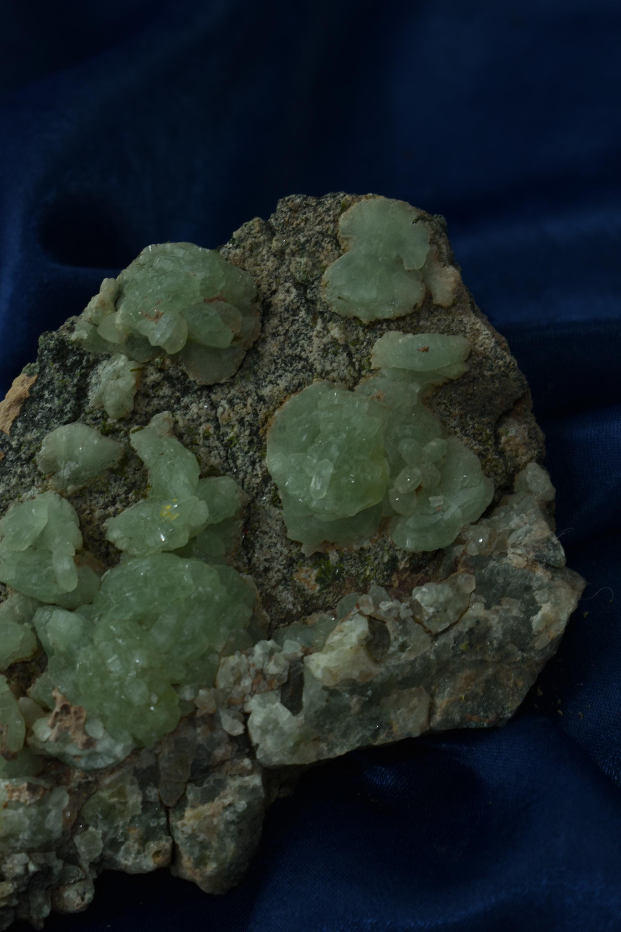 Green Prehnite Crystals From Morocco - Crystal Gemstone AE 