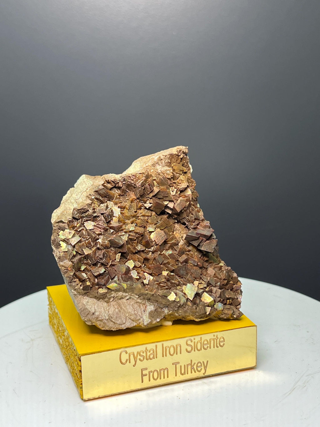 Museum Grade! Iridescent Crystal Iron Siderite, From Turkey - Crystal Gemstone AE 