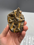 Very Special, Very showy calcite and limonite on Iron Siderite, From Turkey - Crystal Gemstone AE 