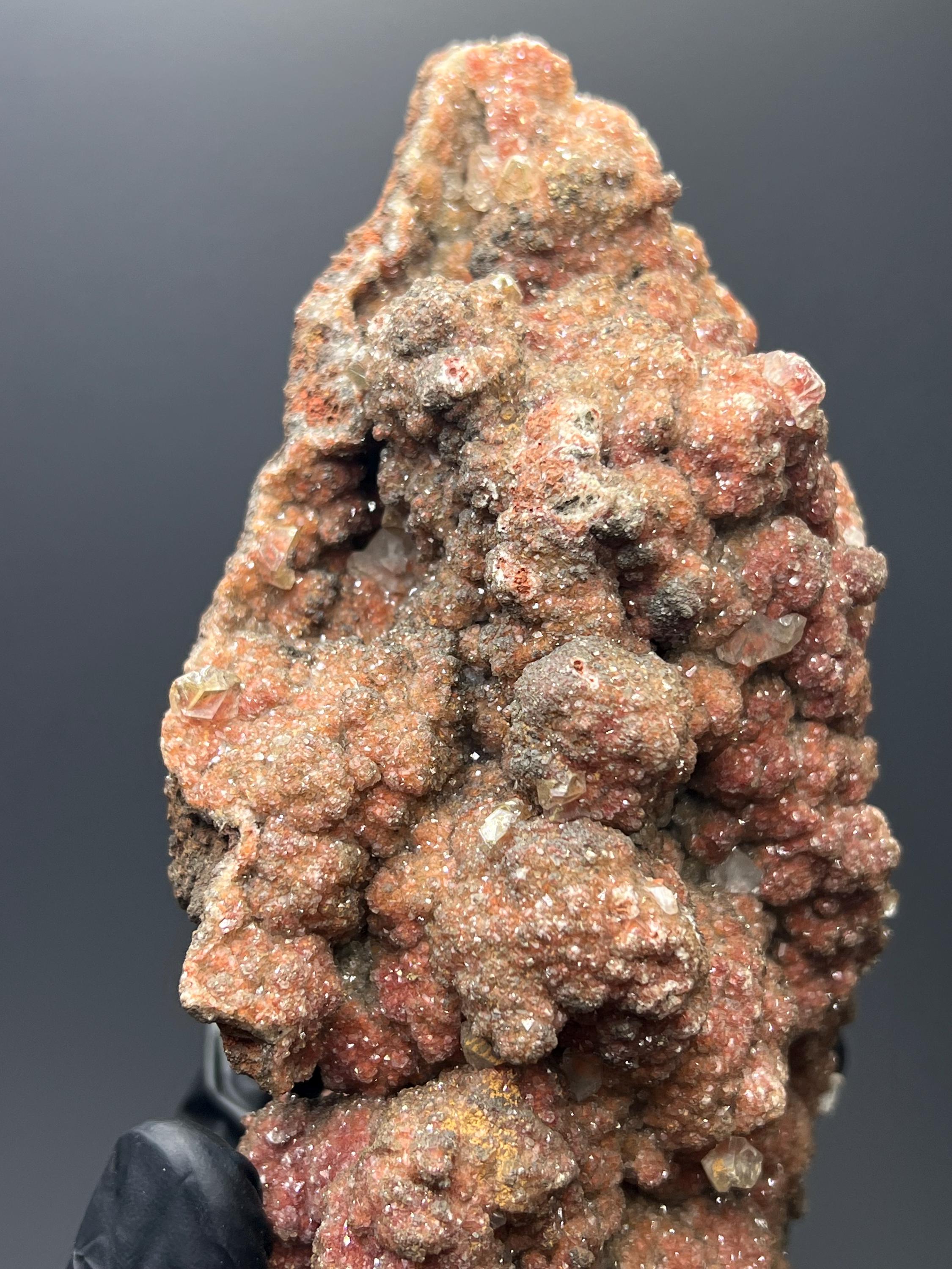 Druzy Red Crystal Calcite - Crystal Gemstone AE 