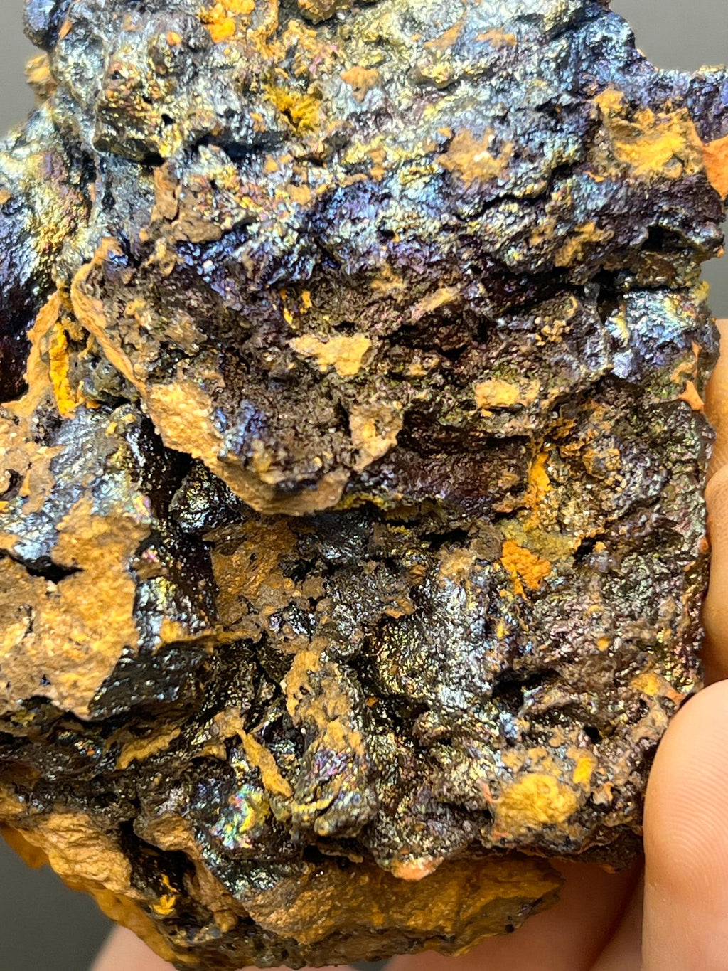 Very Special Formation Limonite And Calcite On Colourful Goethite - Crystal Gemstone AE 
