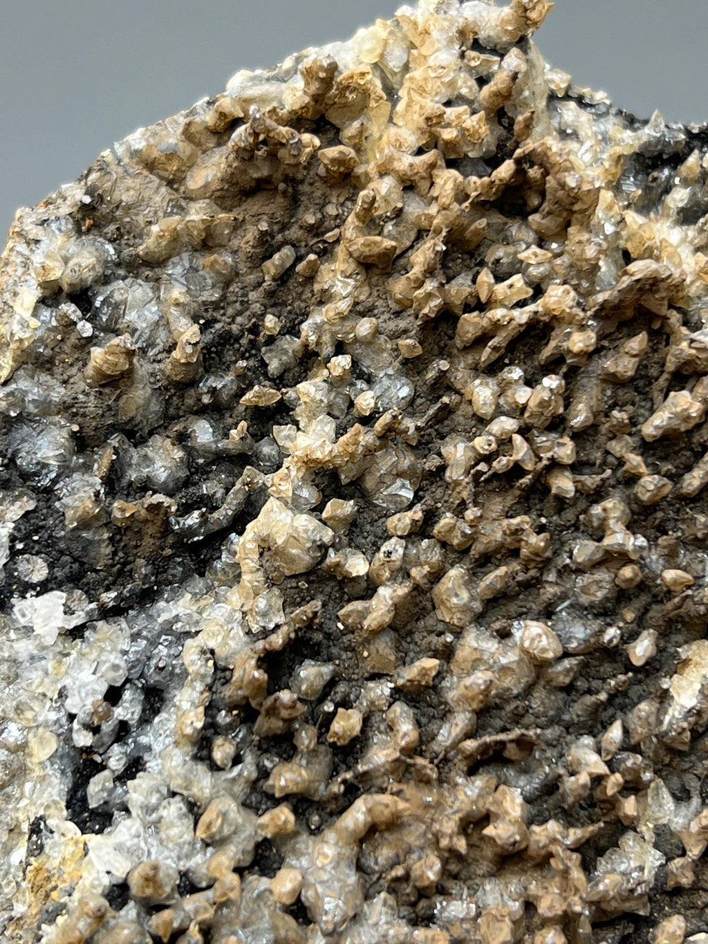 Very Special, Crystal Calcite On Hematite Small Stalactites, Special Collection Piece - Crystal Gemstone AE 