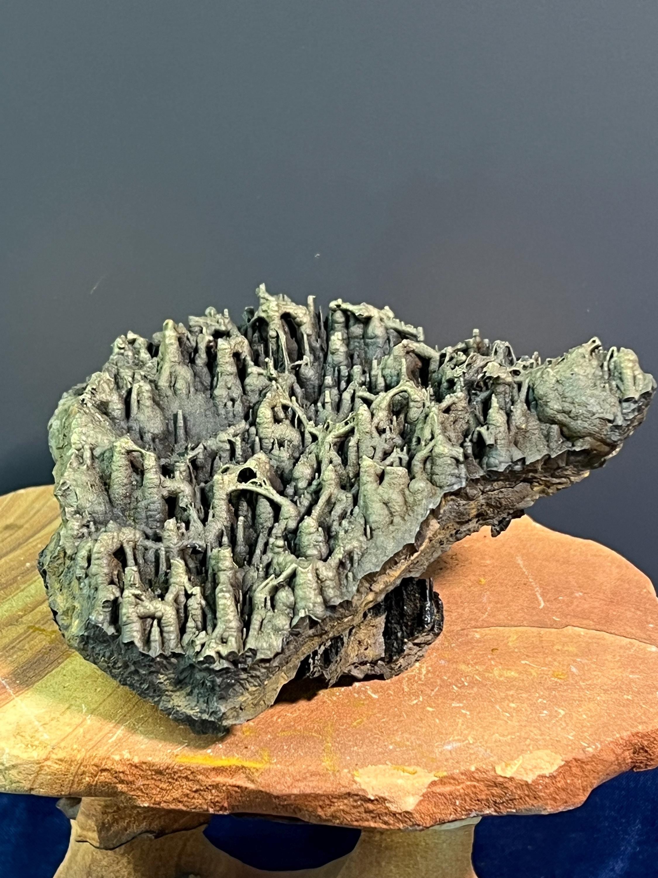 "Museum Grade" Golden Color Stalactite Goethite Specimen - Crystal Gemstone AE 