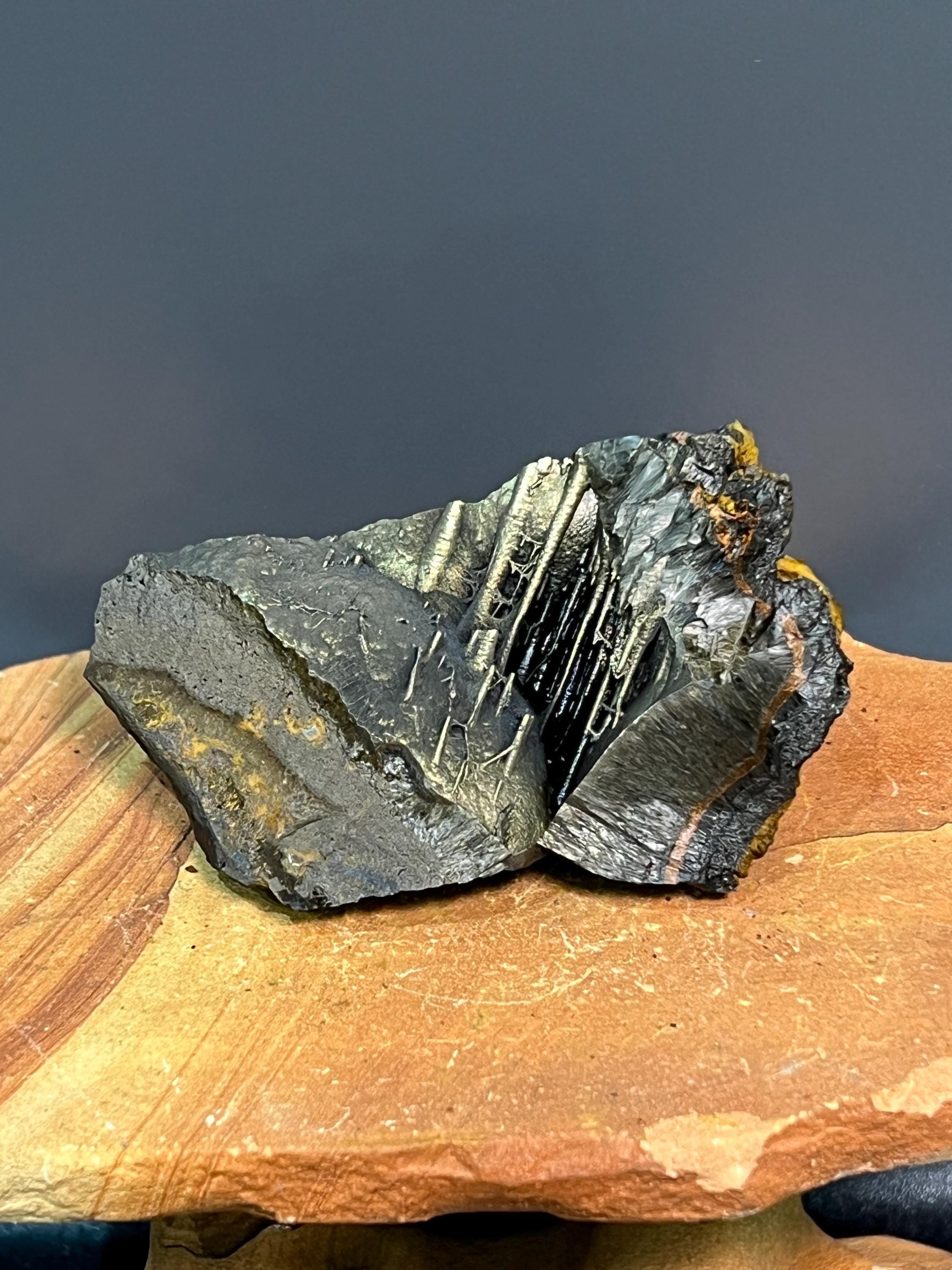 Very Showy Special Golden Color Stalactite Goethite - Crystal Gemstone AE 