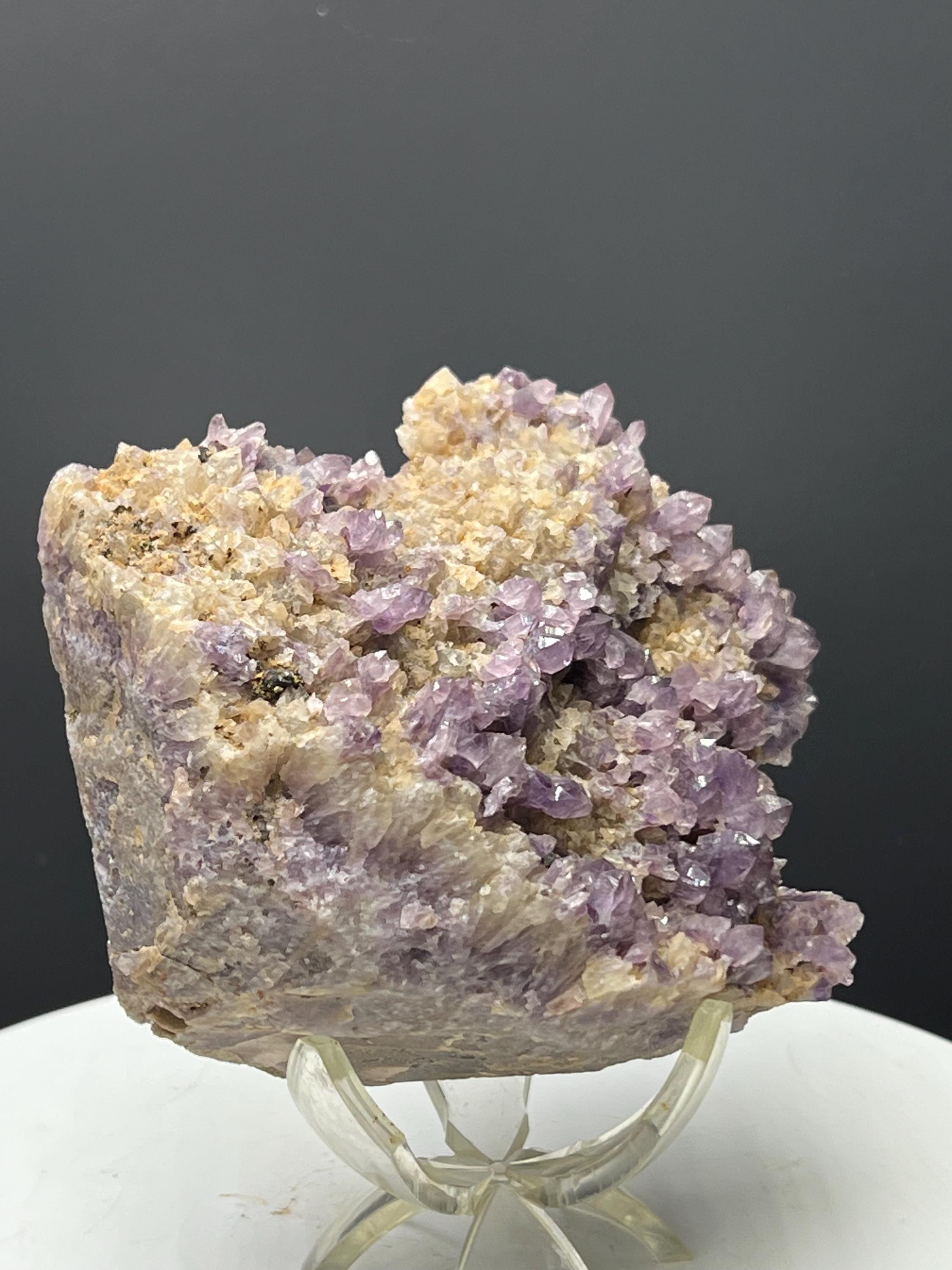 Flower Amethyst Crystals On Matrix - Crystal Gemstone AE 