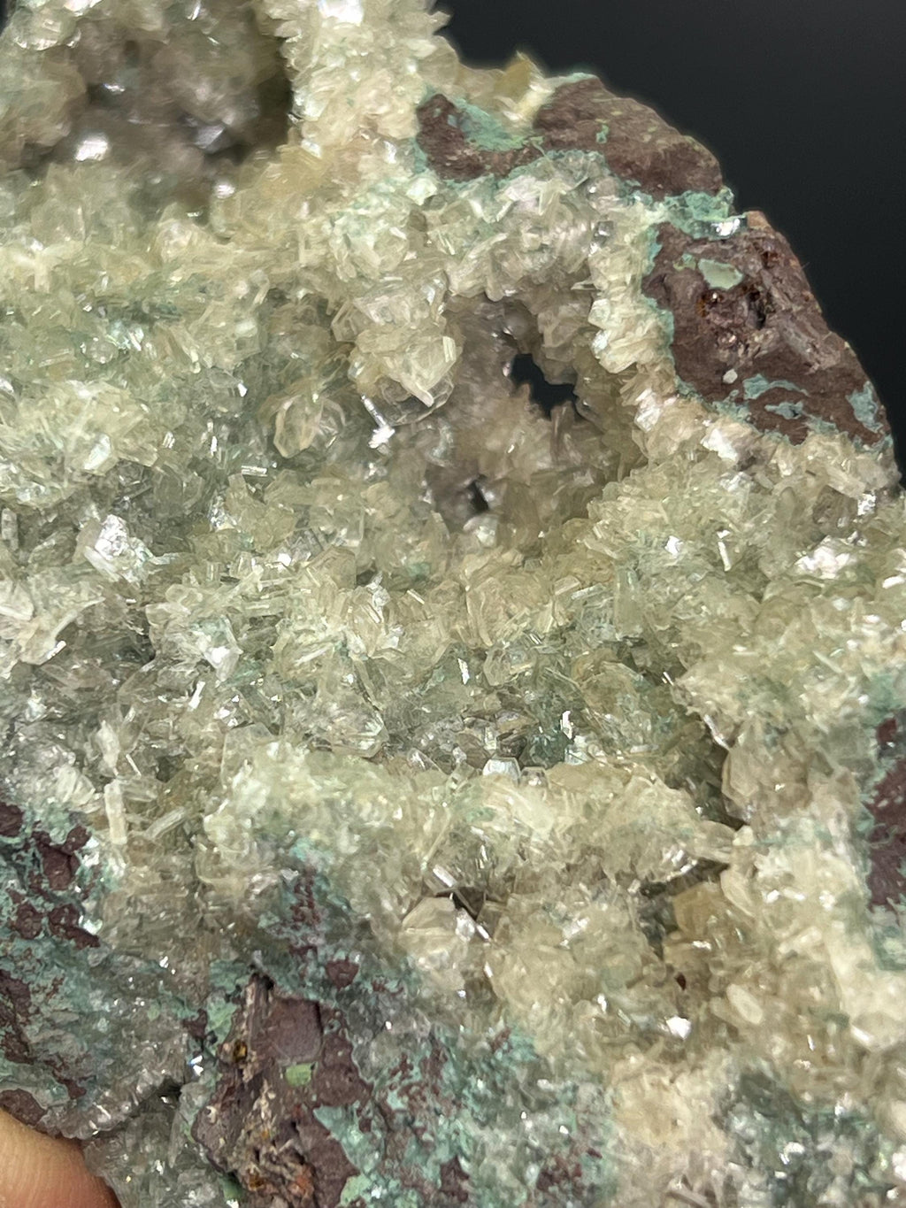 Rosasite With Quartz - Crystal Gemstone AE 