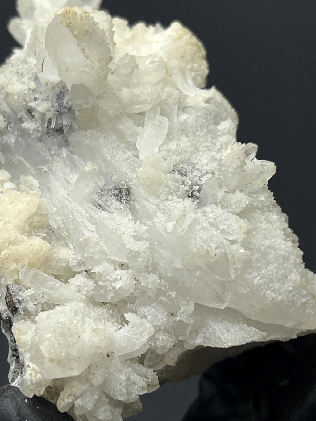 Druzy Crystal Calcite And Crystal Quartz With Sphalerite - Crystal Gemstone AE 