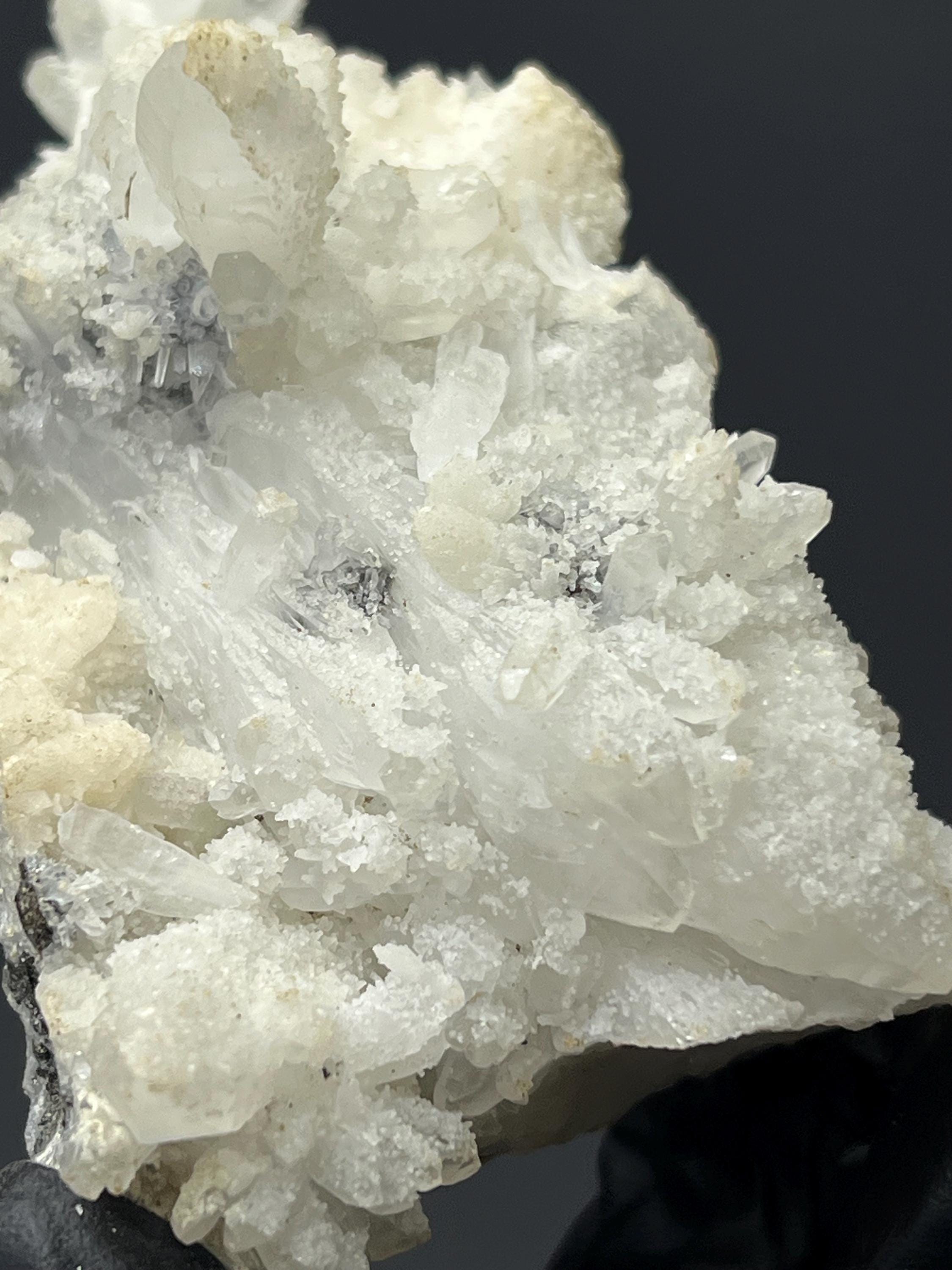 Druzy Crystal Calcite And Crystal Quartz With Sphalerite - Crystal Gemstone AE 