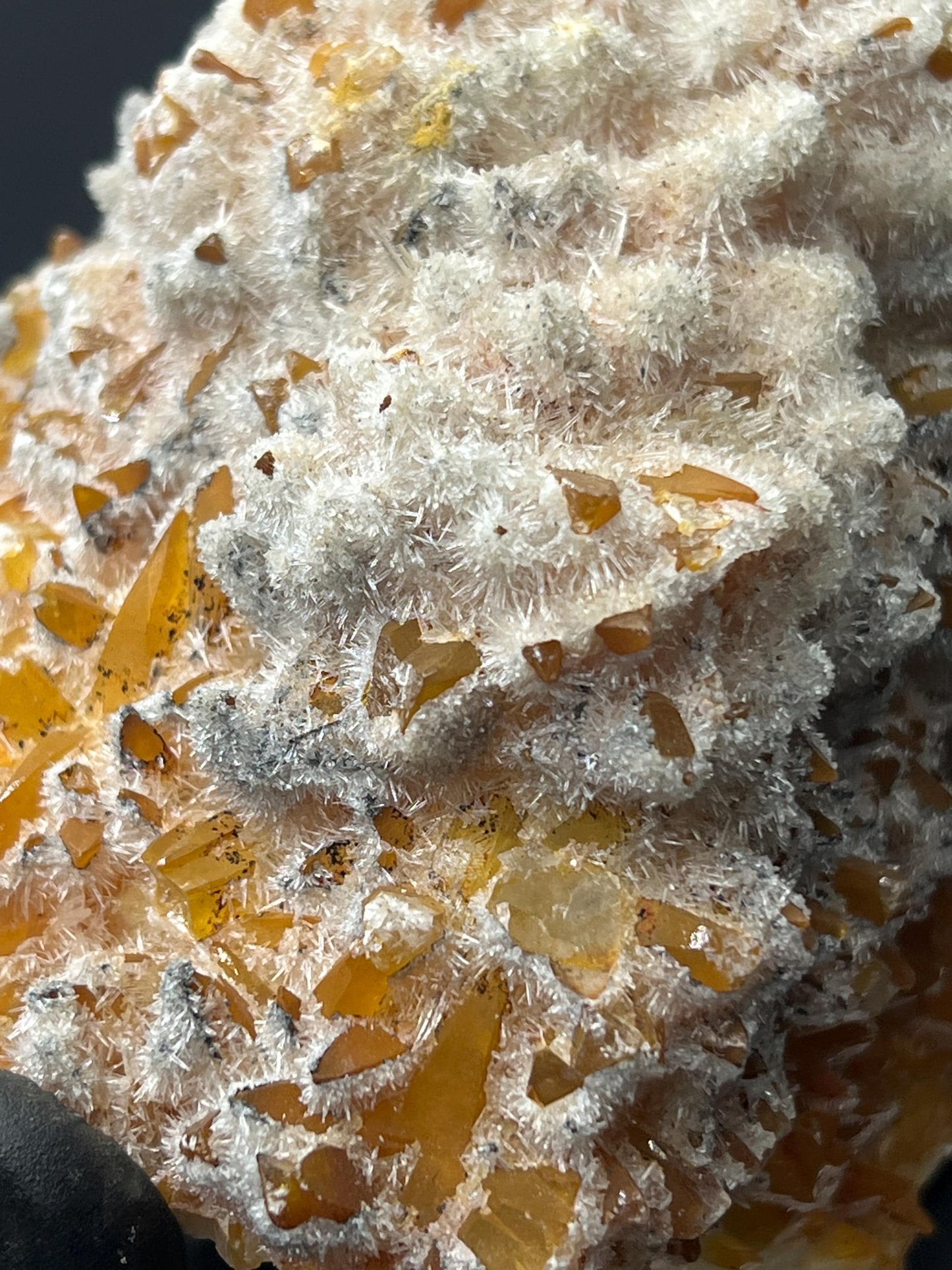 Feather Crystal Calcite Specimen, Orange Crystal from Turkey