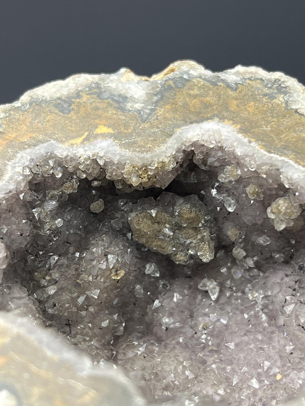 Cave Crystal Quartz With Agate Ball - Crystal Gemstone AE 