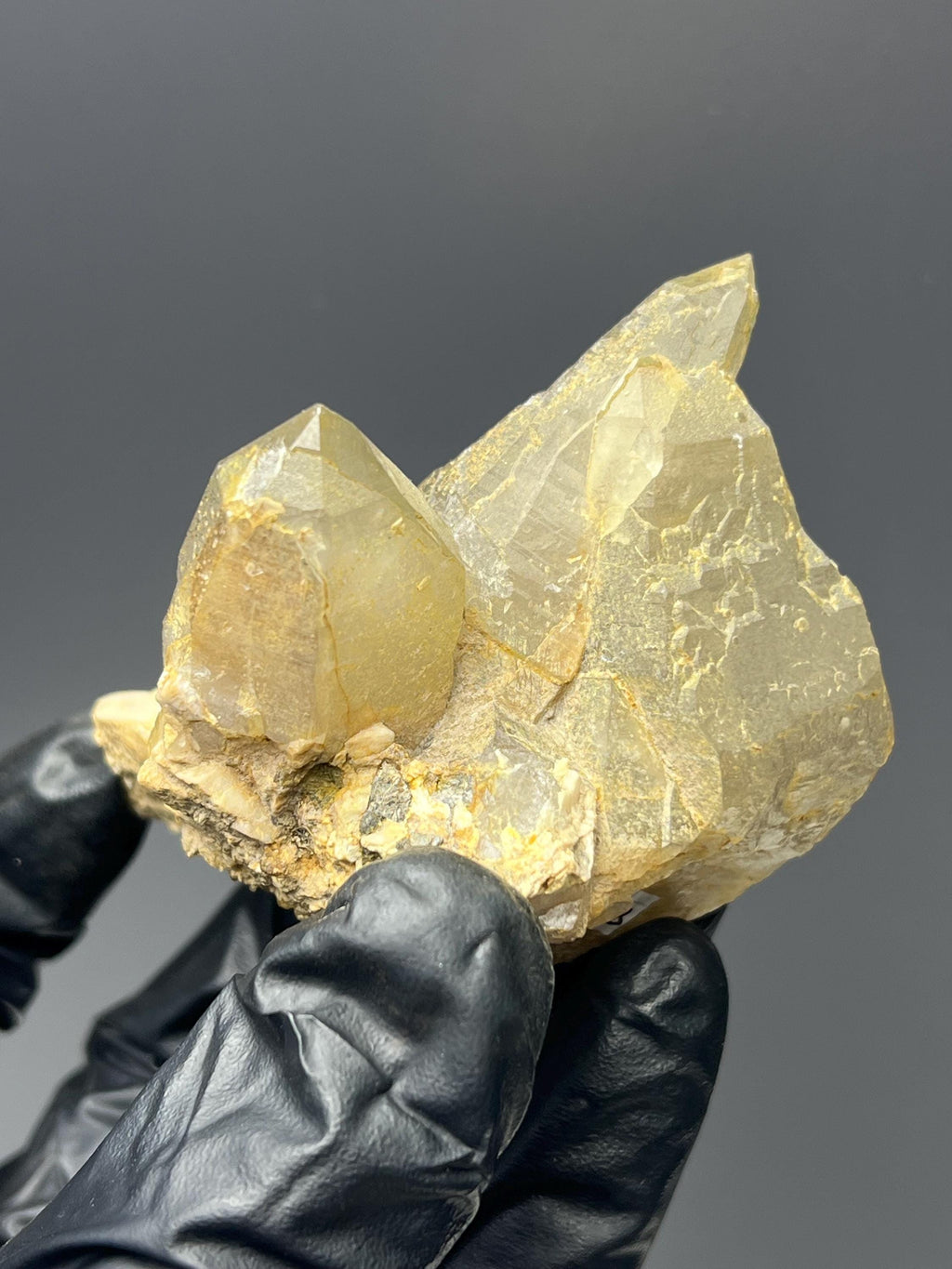 Smoky Quartz & Ortochlase - Crystal Gemstone AE 