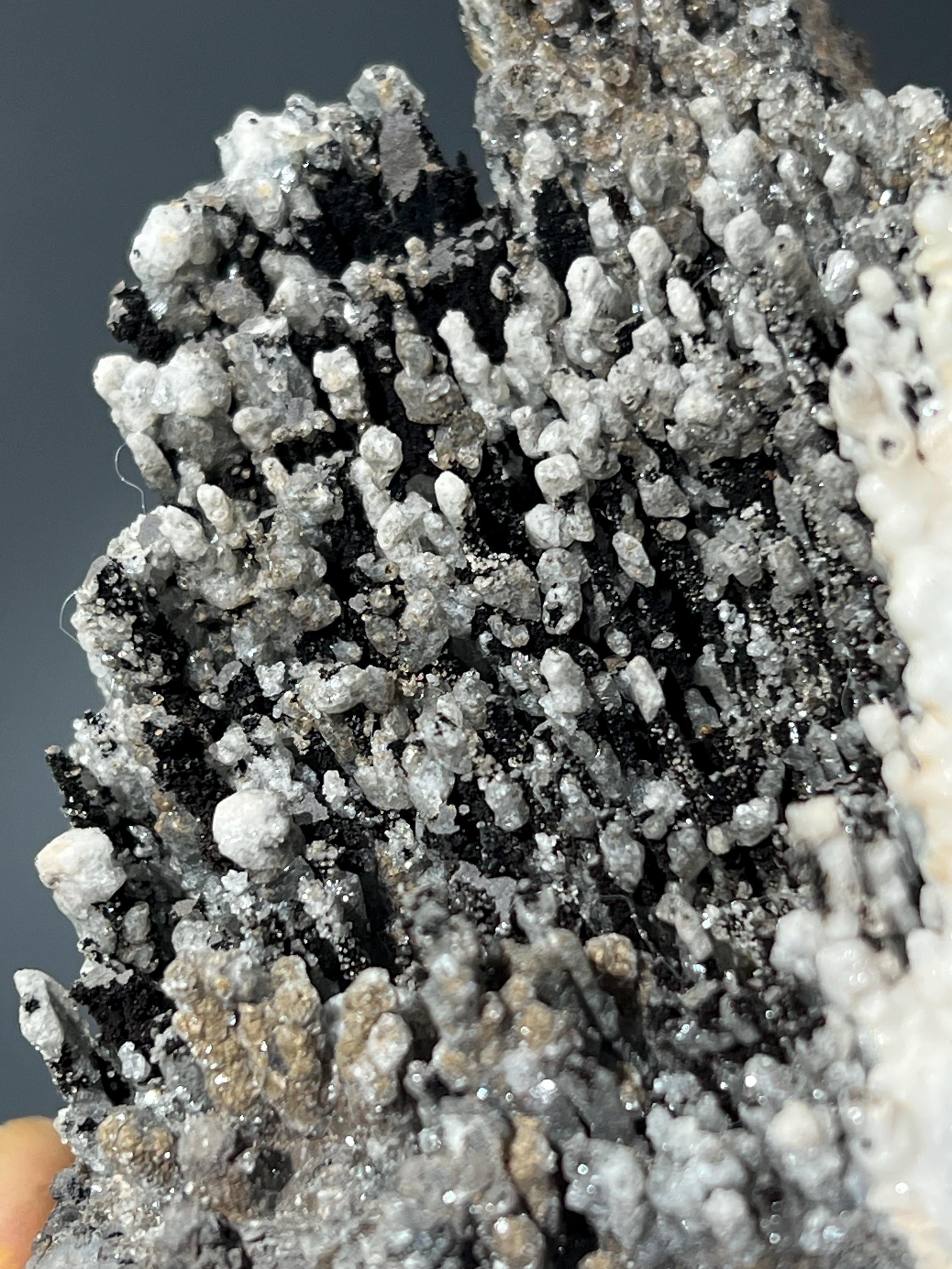 Museum Quality, Unique Crystal Calcite On Stalactite Goethite - Crystal Gemstone AE 