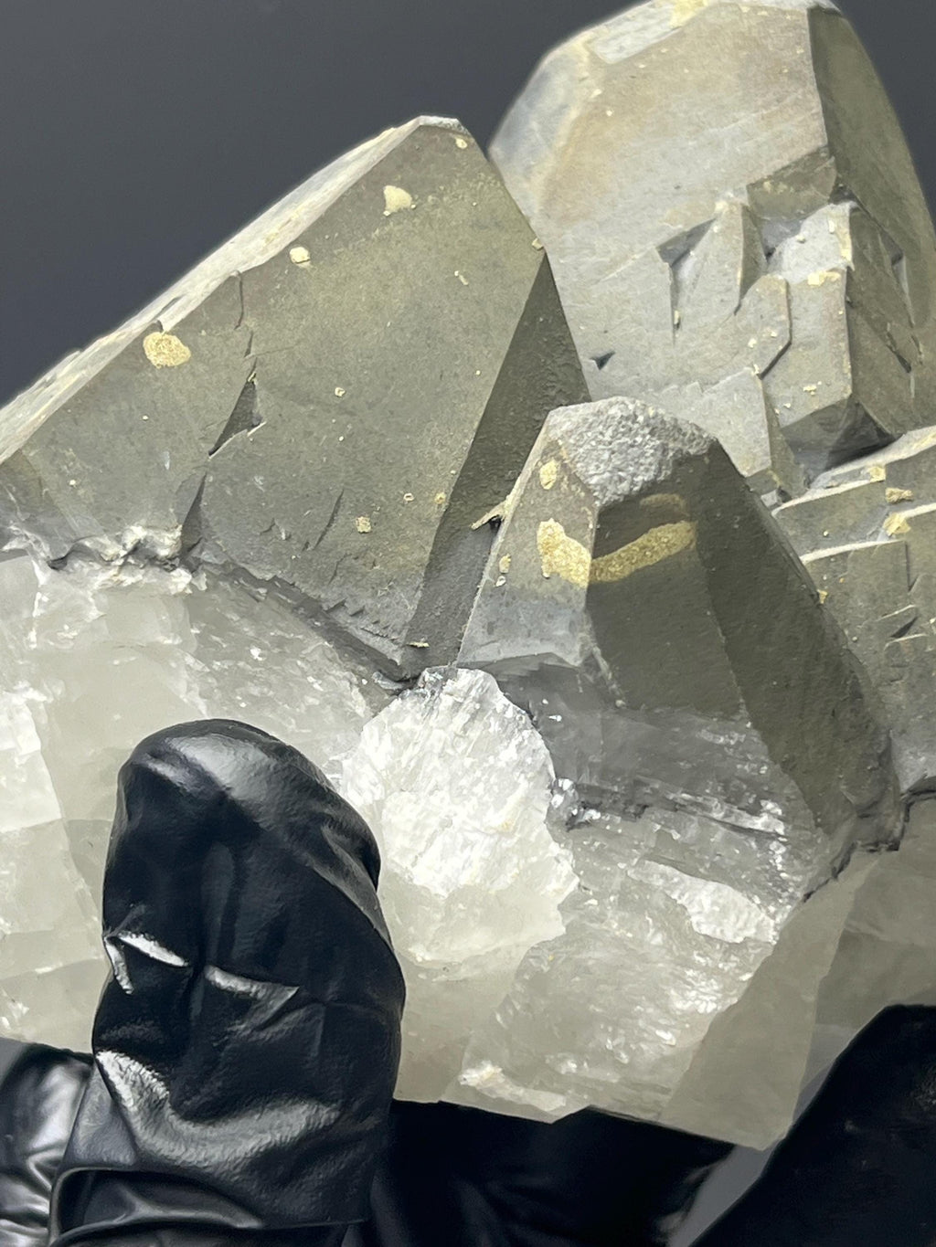 Pyrite Alloy Gray Crystal Calcite - Crystal Gemstone AE 
