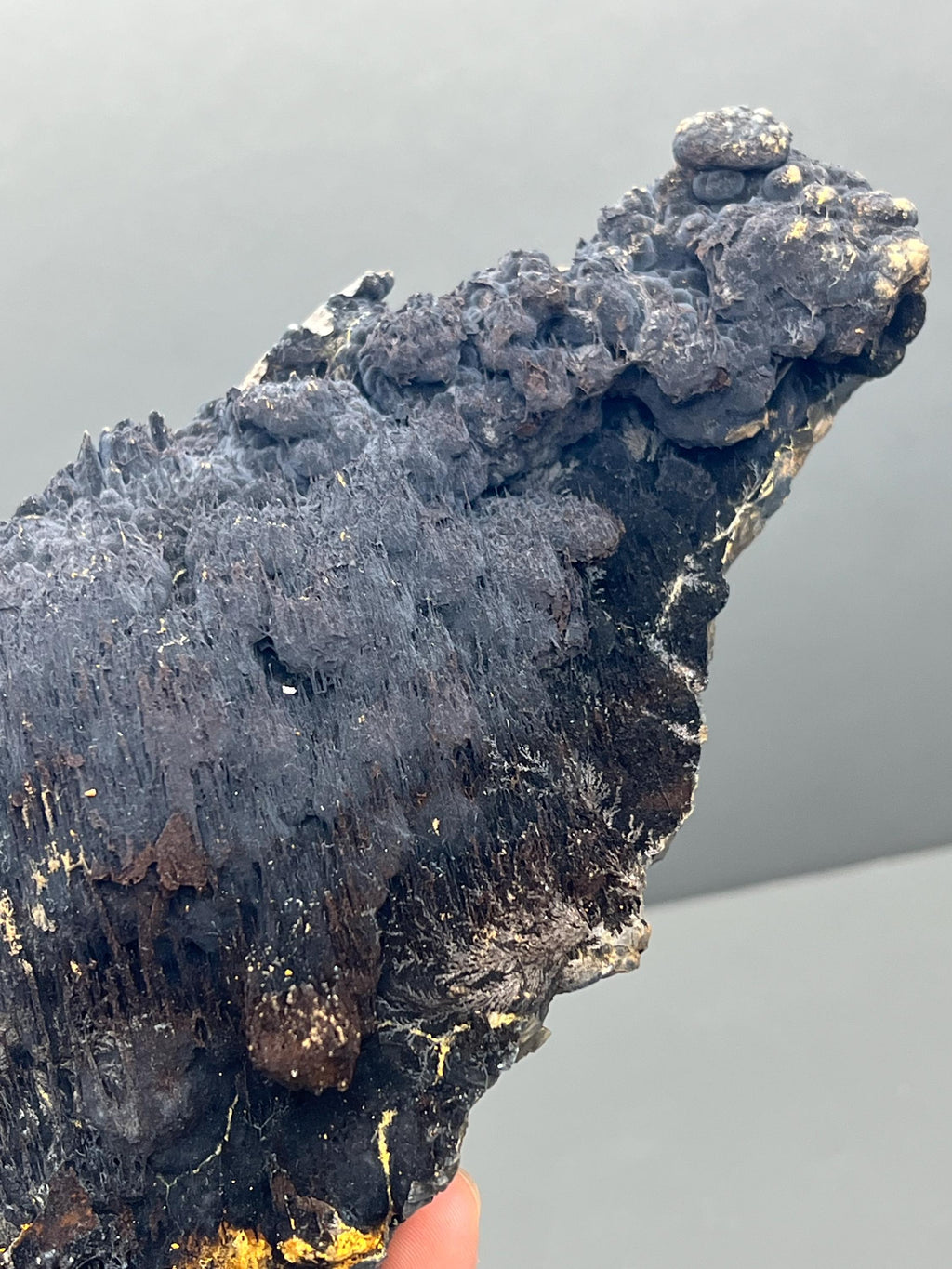 Limonite And Specularite On Stalactite Goethite - Crystal Gemstone AE 