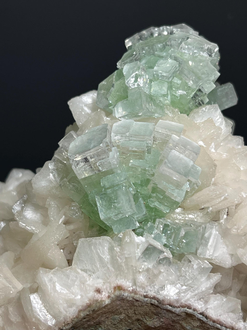 Museum Grade, Discoball Fluorapophyllite With Stilbite - Crystal Gemstone AE 