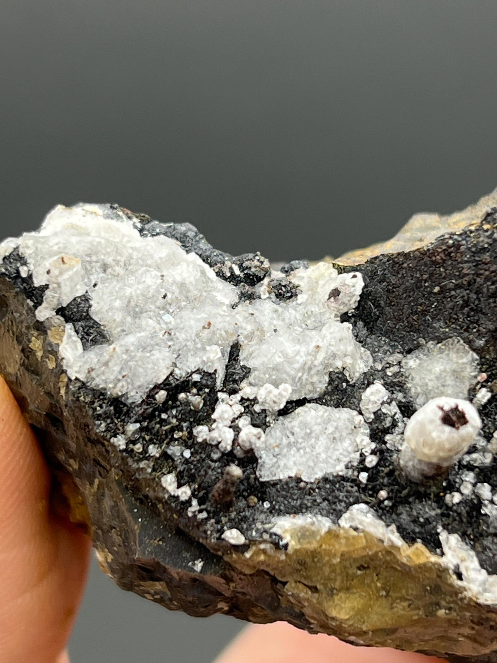 Crystal Calcite On Stalactite Hematite - Crystal Gemstone AE 
