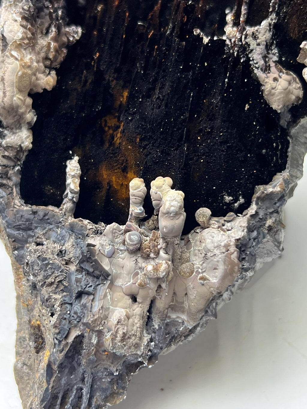 Very Showy Limonite And Specularite With Stalactite Goethite Specimen, For Special Collection - Crystal Gemstone AE 