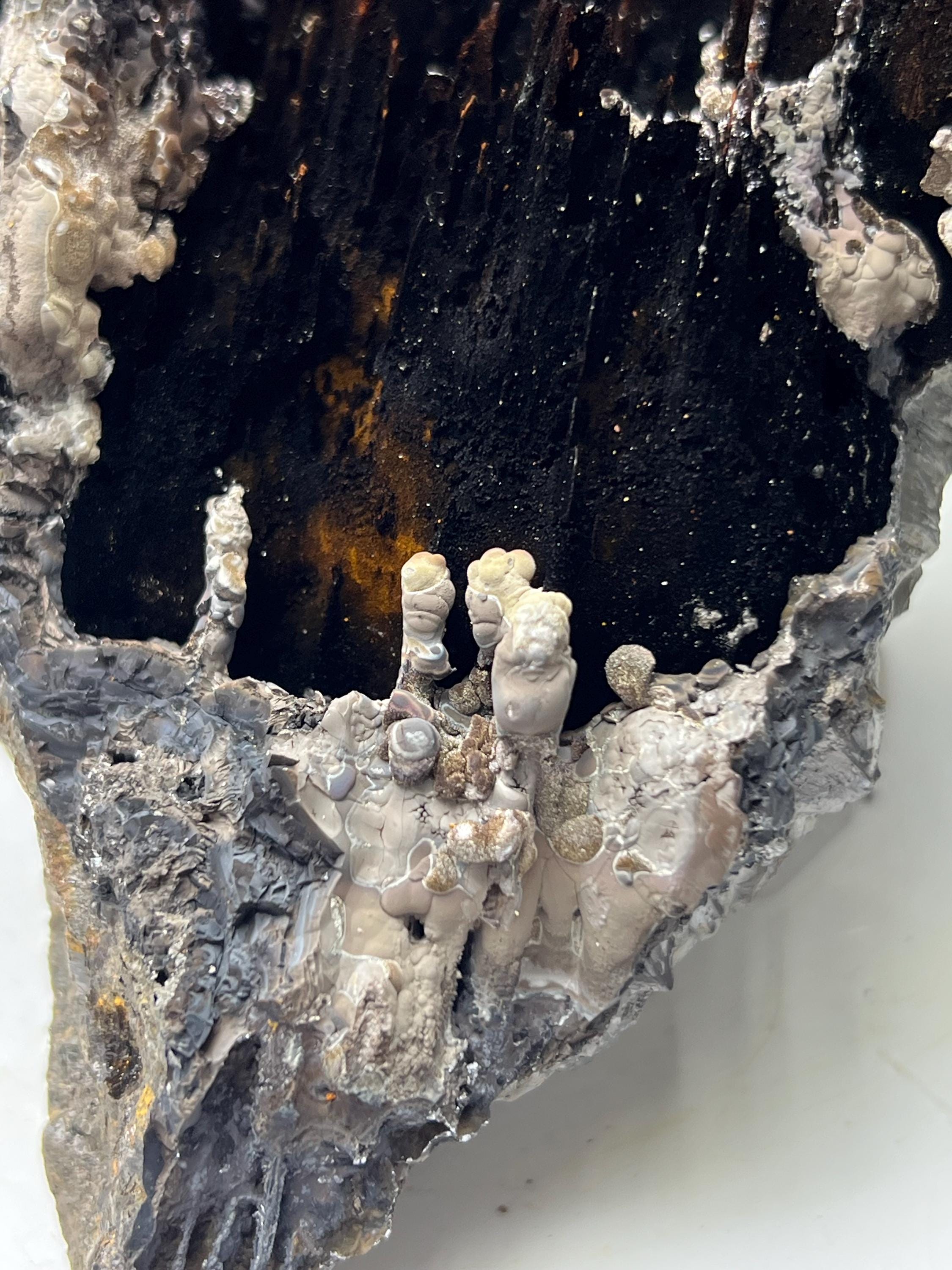 Very Showy Limonite And Specularite With Stalactite Goethite Specimen, For Special Collection - Crystal Gemstone AE 