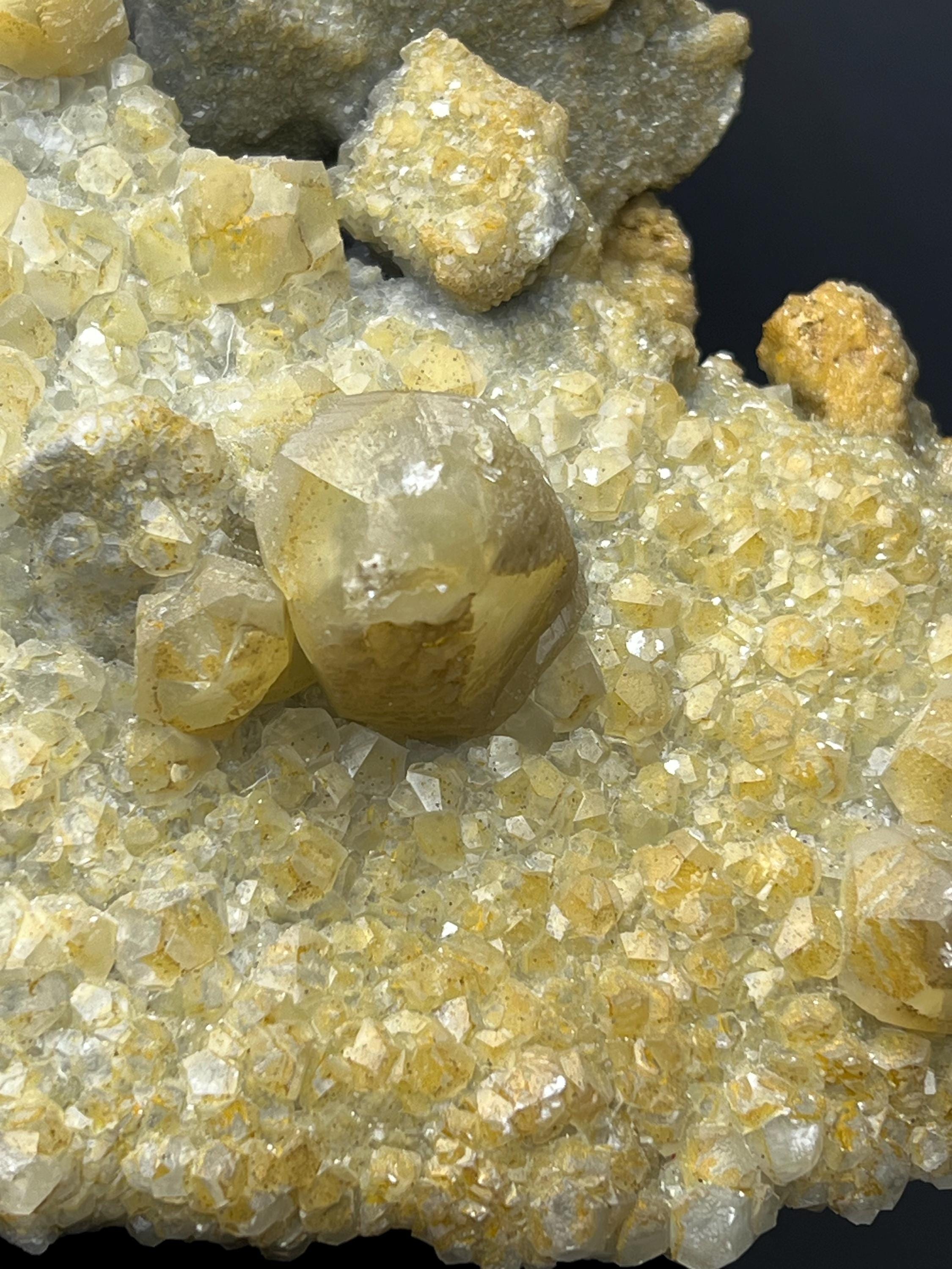 Golden Yellow Crystal Calcite - Crystal Gemstone AE 