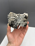 Snow Crystal Calcite on Hematite with Stalactites - Rare Turkish Mineral - Crystal Gemstone AE 