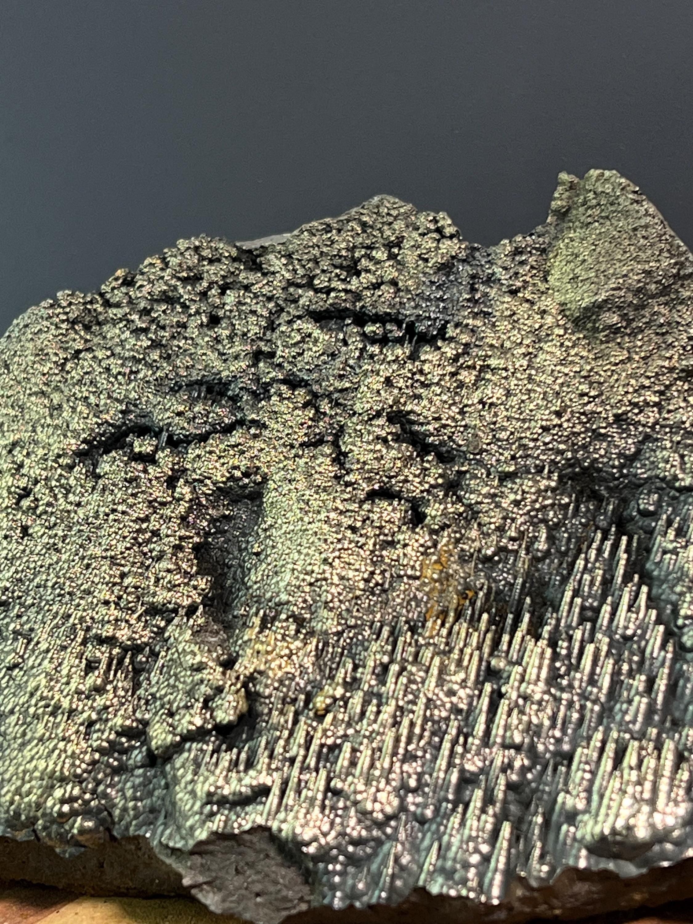"Museum Grade" Golden Color Botryoidal And Stalactite Formation Goethite Specimen - Crystal Gemstone AE 