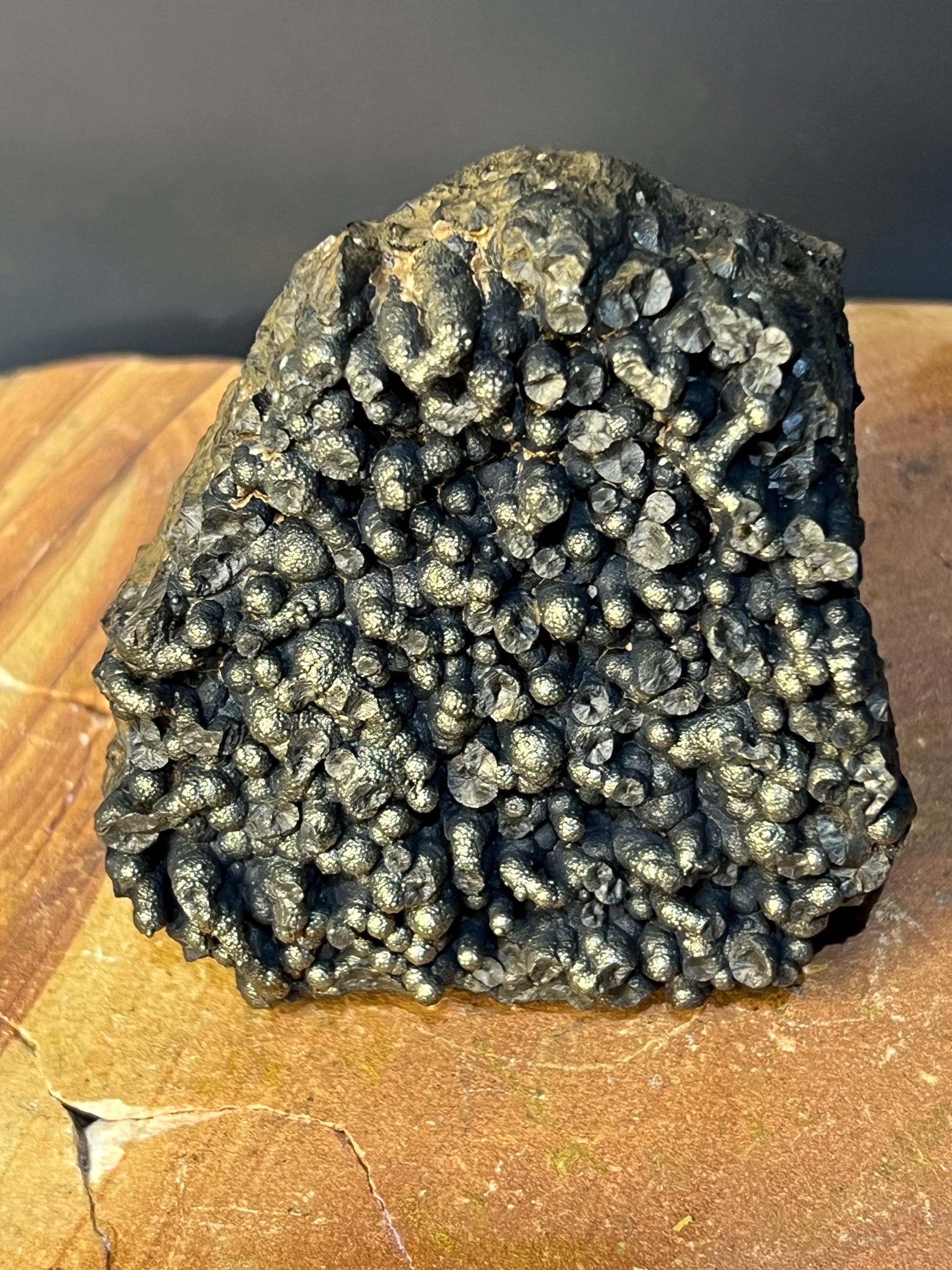 Very Showy Golden Color Botryoidal Goethite Specimen, For Special Collection - Crystal Gemstone AE 