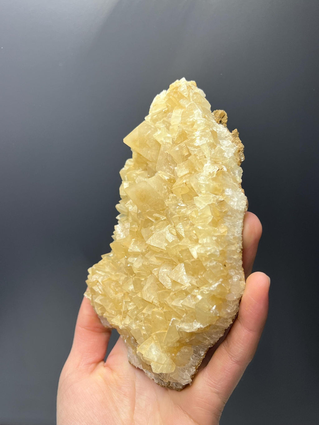 Yellow Crystal Calcite Specimen - Crystal Gemstone AE 