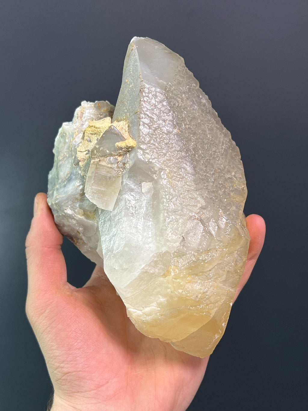 Special Formation Yellow Crystal Calcite - Crystal Gemstone AE 