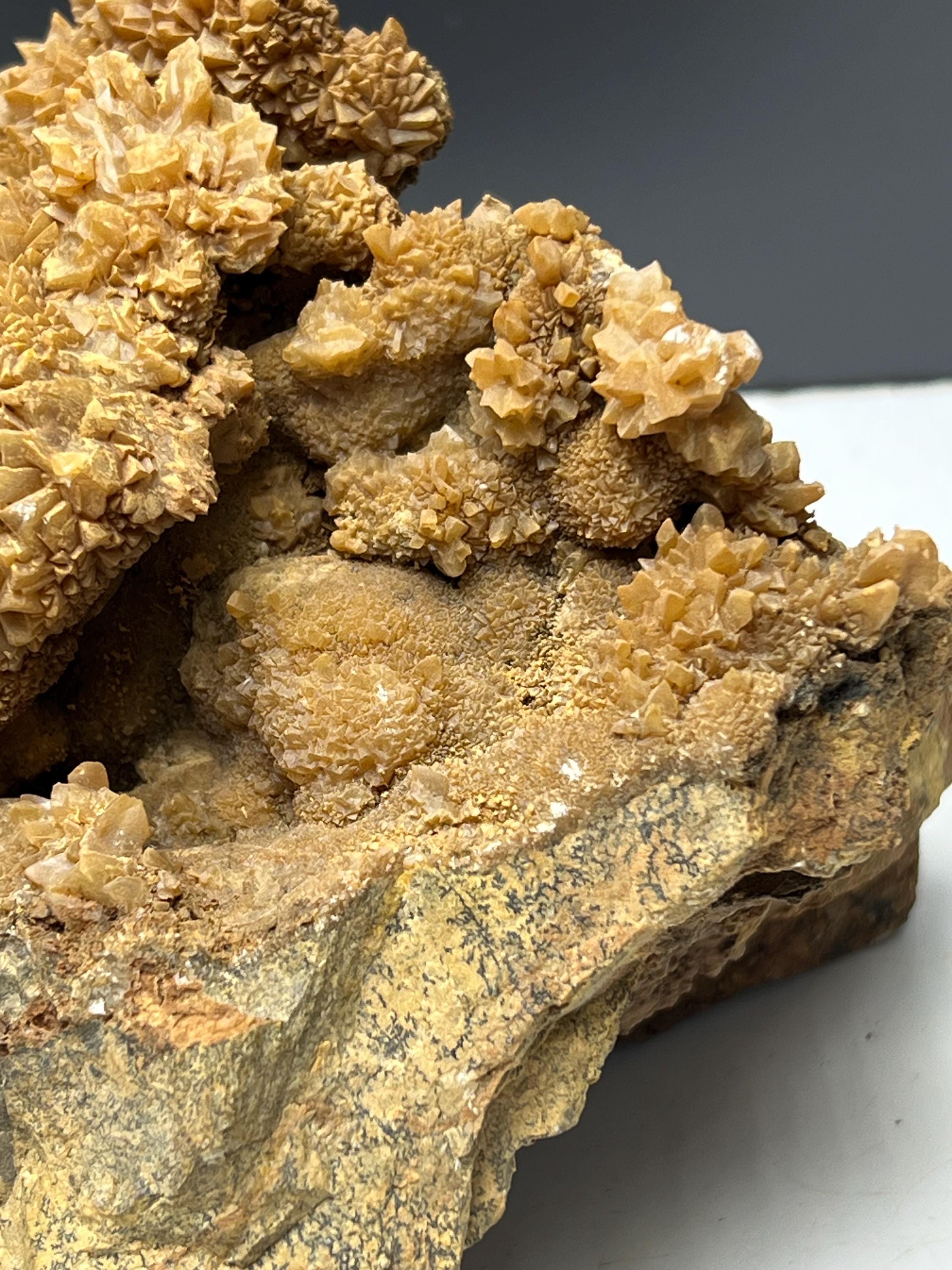 Orange Crystal Calcite Specimen - Crystal Gemstone AE 