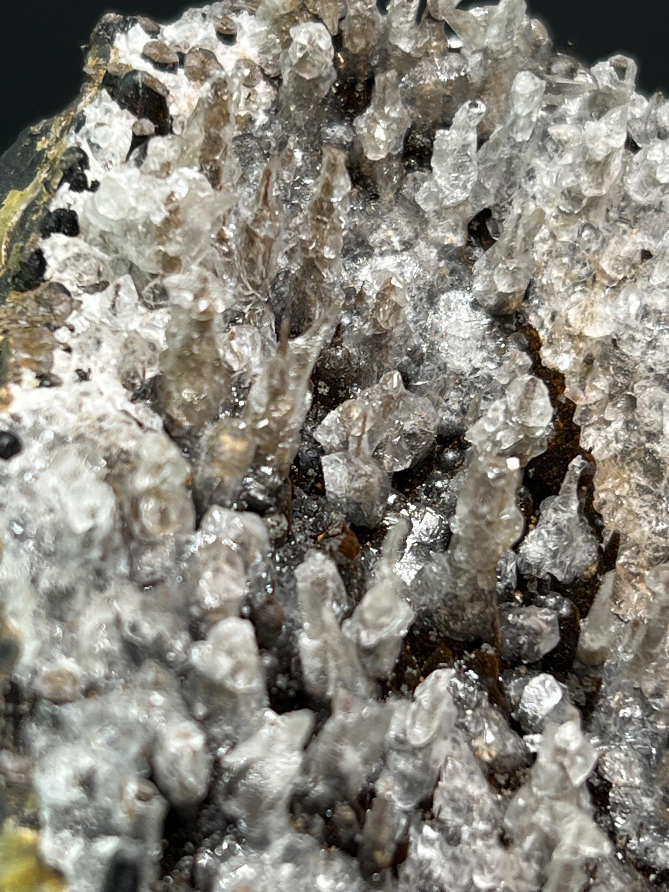 Museum Grade Crystal Calcite And Barite With Stalactite Goethite - Crystal Gemstone AE 