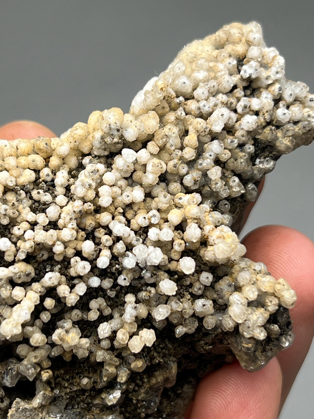 Crystal Calcite on Stalactite Hematite, Turkish Mineral Specimen - Crystal Gemstone AE 