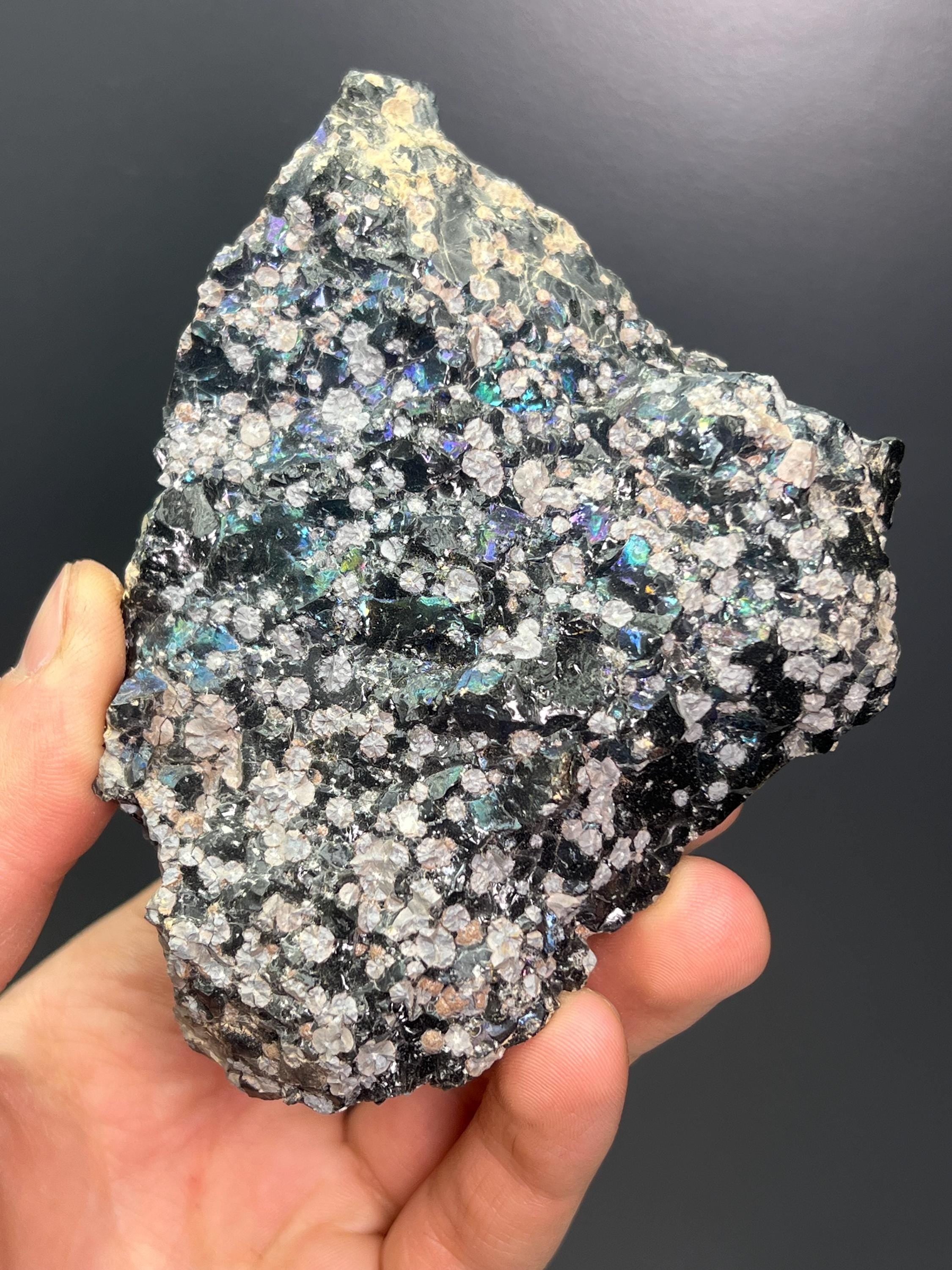 Double Sided Colored Alloy Snowflake Obsidian - Crystal Gemstone AE 
