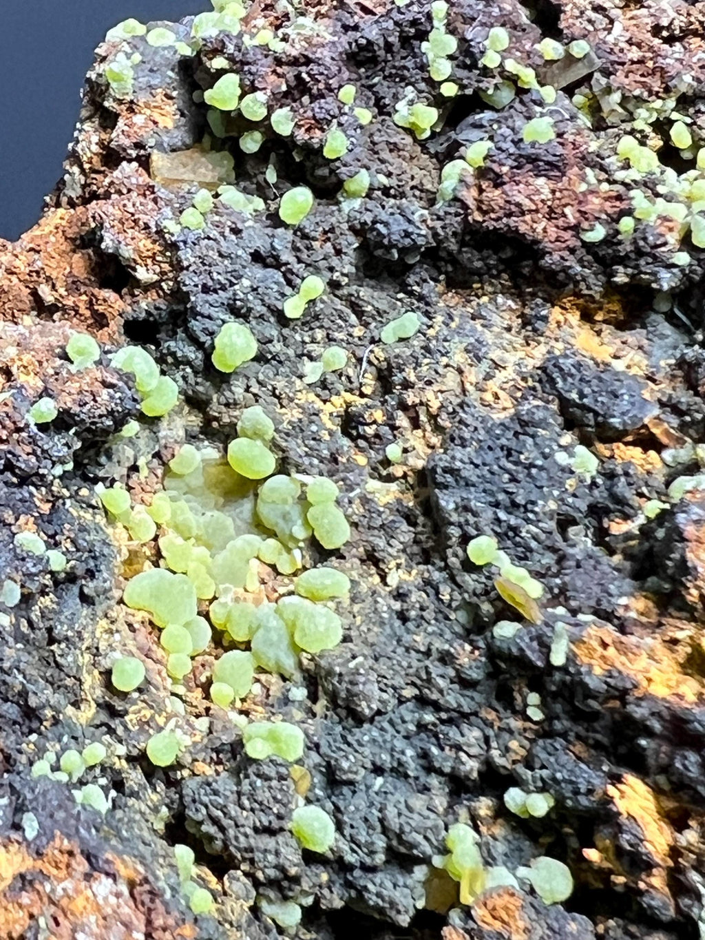 Mexican Mimetite Specimen – Botryoidal Mineral, Honey-Yellow Crystals - Crystal Gemstone AE 
